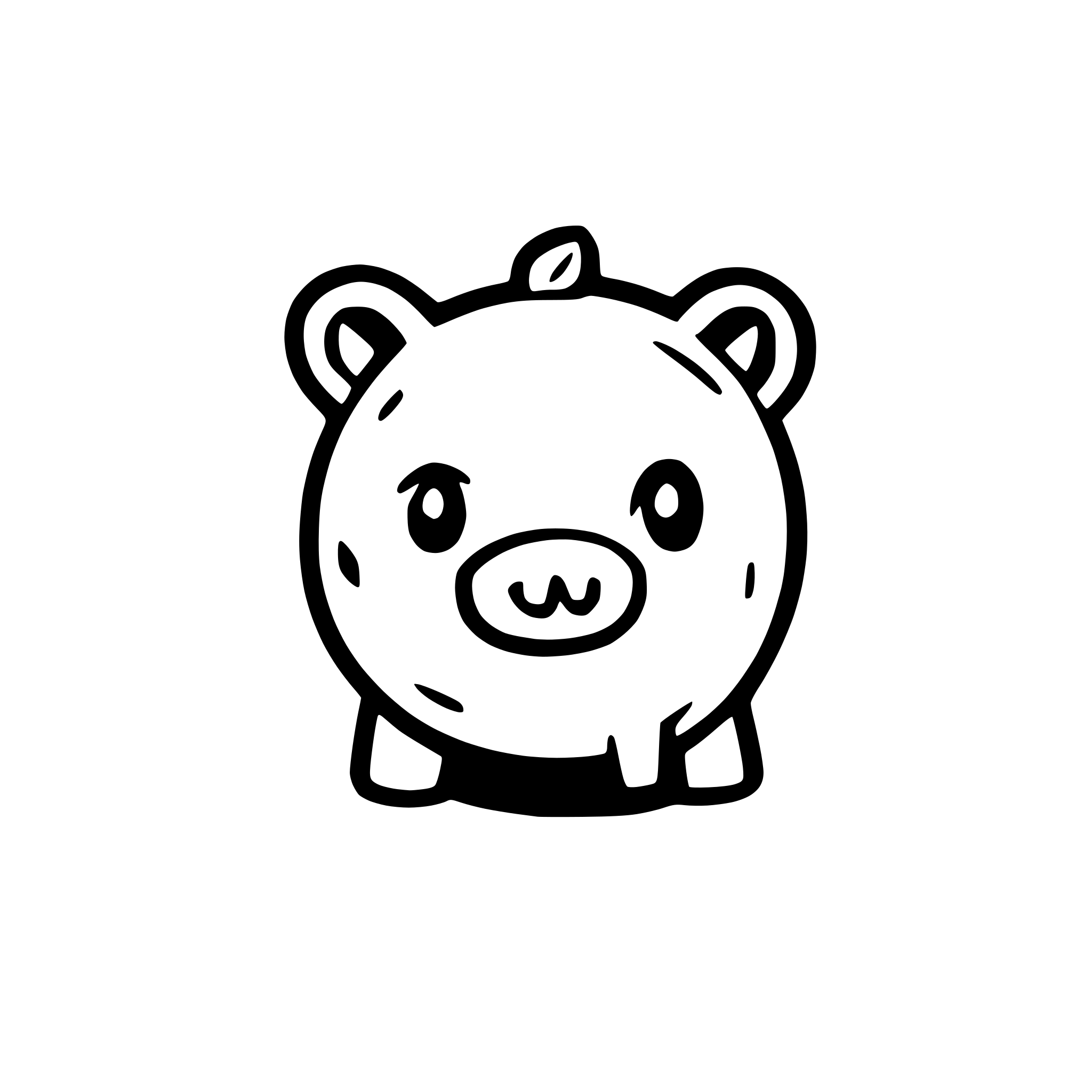 AI-generated SVG of a cute vector piggybank