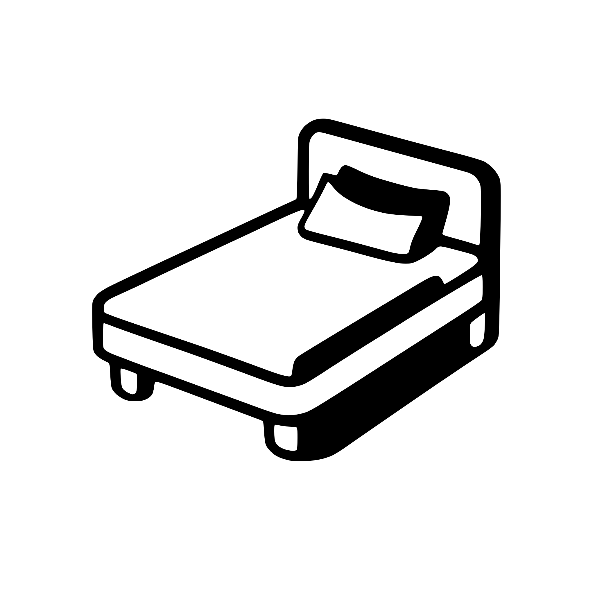 AI-generated SVG of 'single bed'