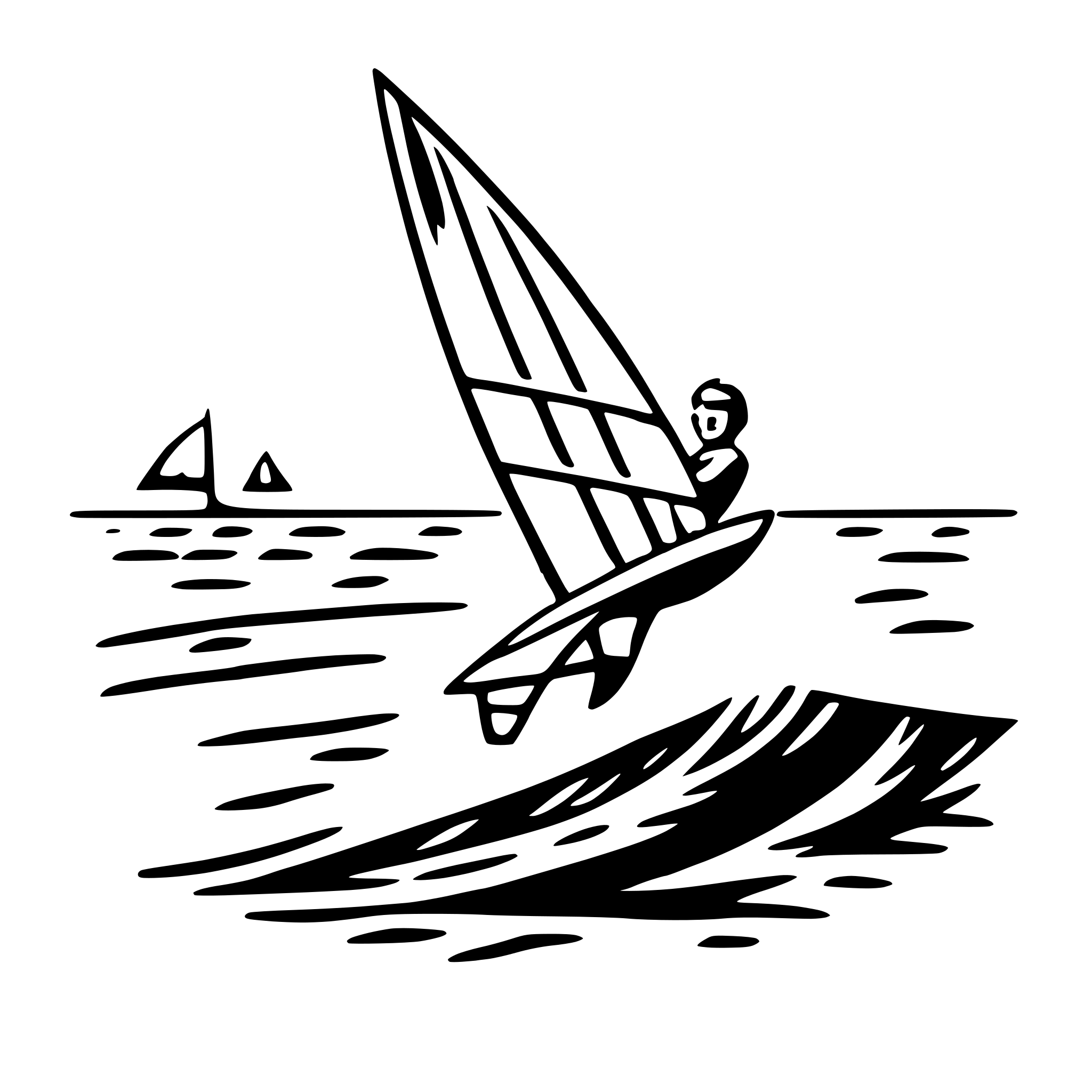 AI-generated SVG of 'wind surfing waves'