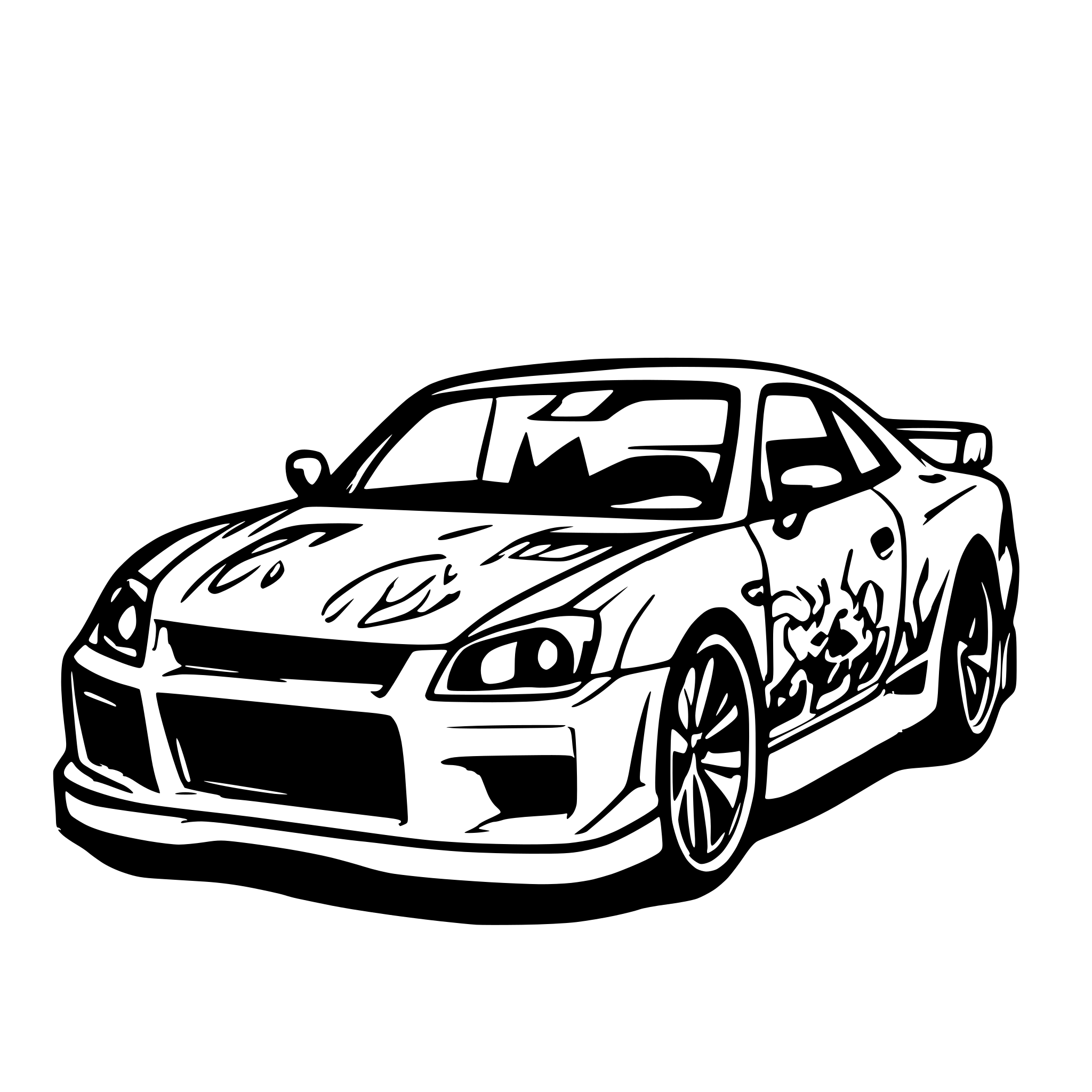 AI-generated SVG of 'nissan Skyline gtr'