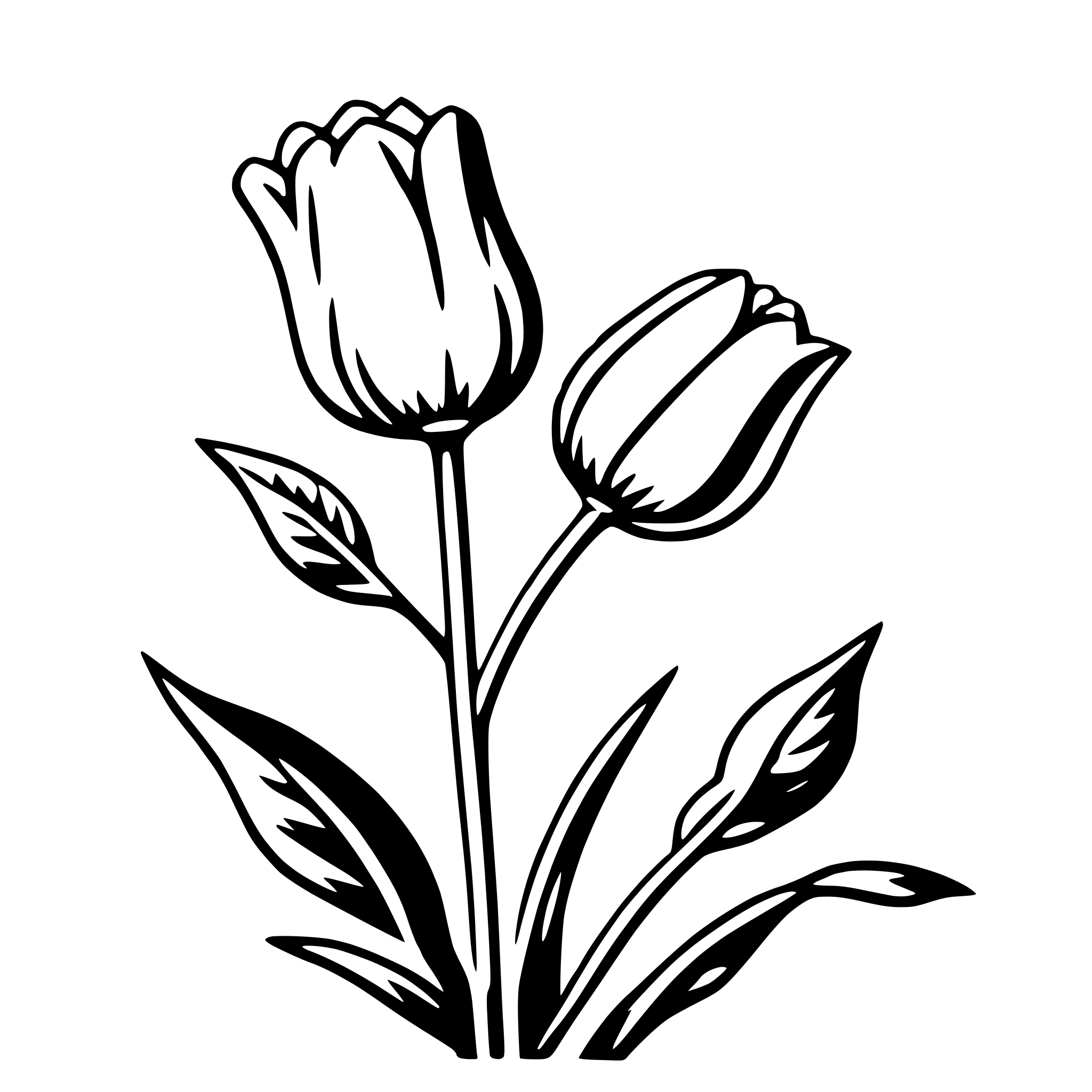 AI-generated SVG of 'tulip'