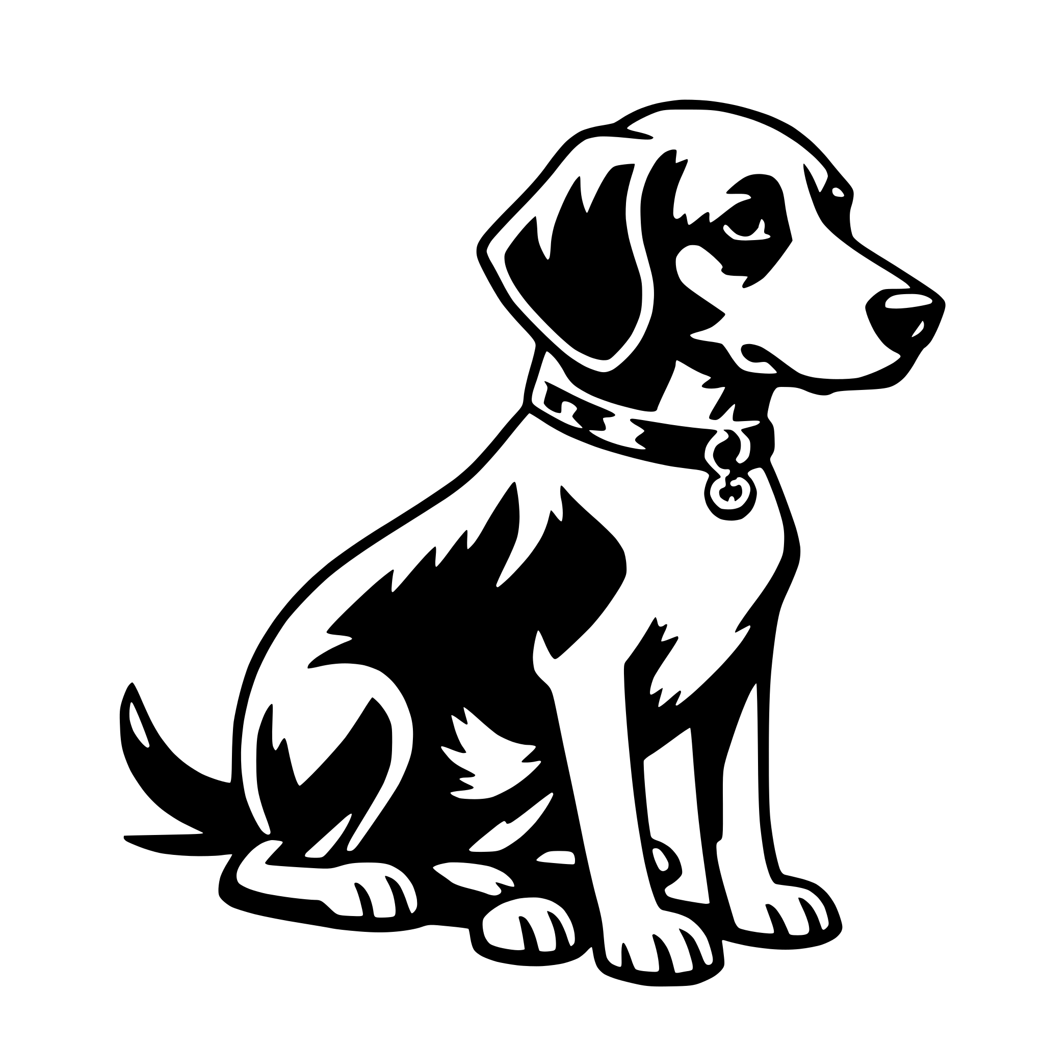 AI-generated SVG of a dog