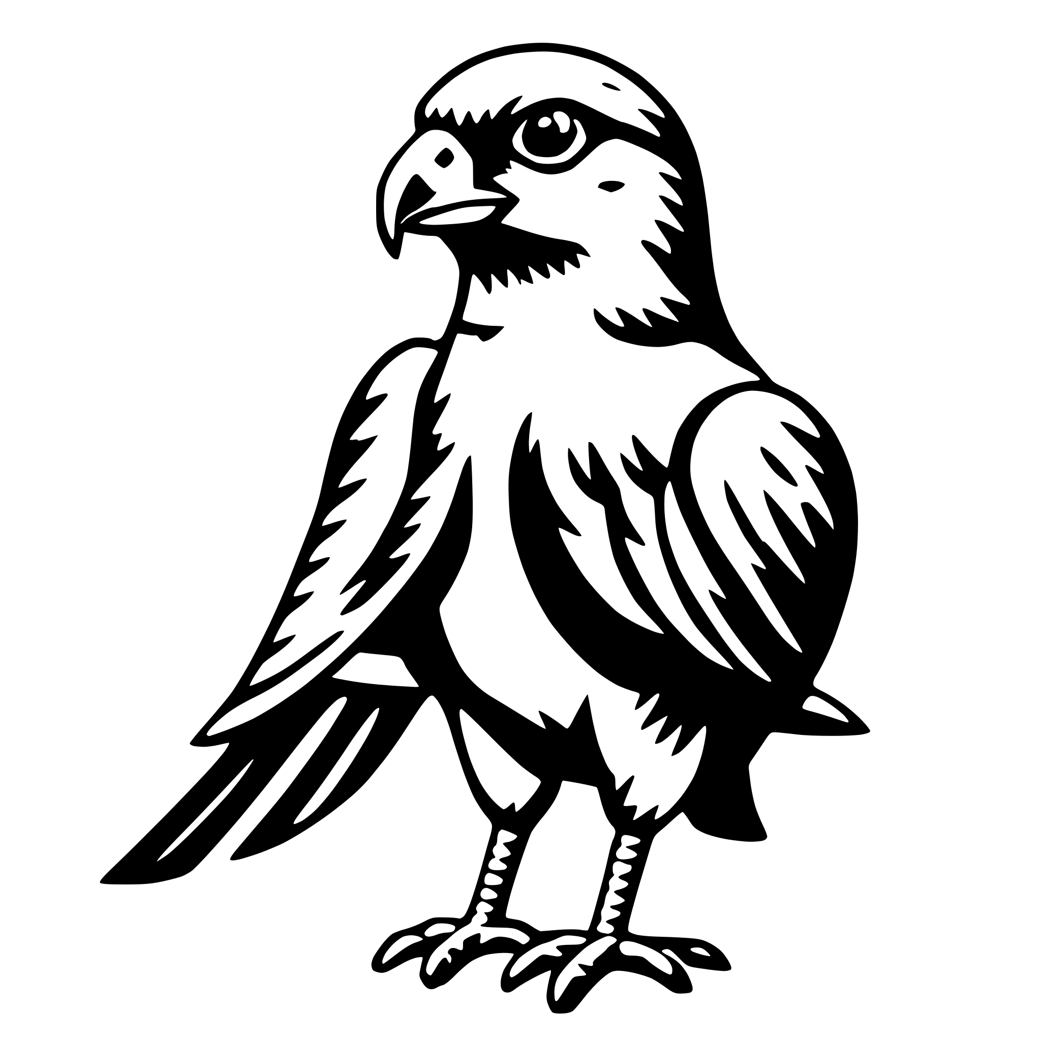 AI-generated SVG of a falcon