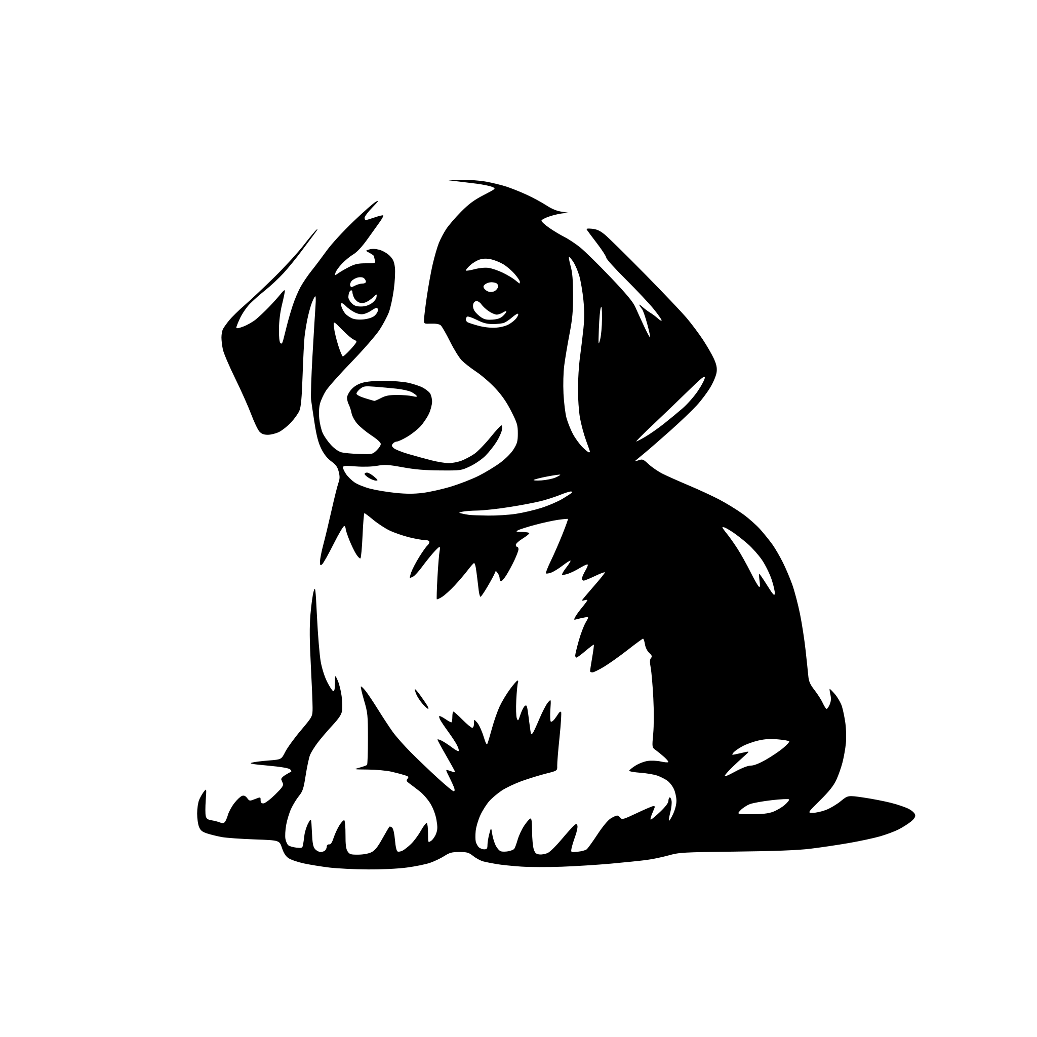 AI-generated SVG of a simple dog