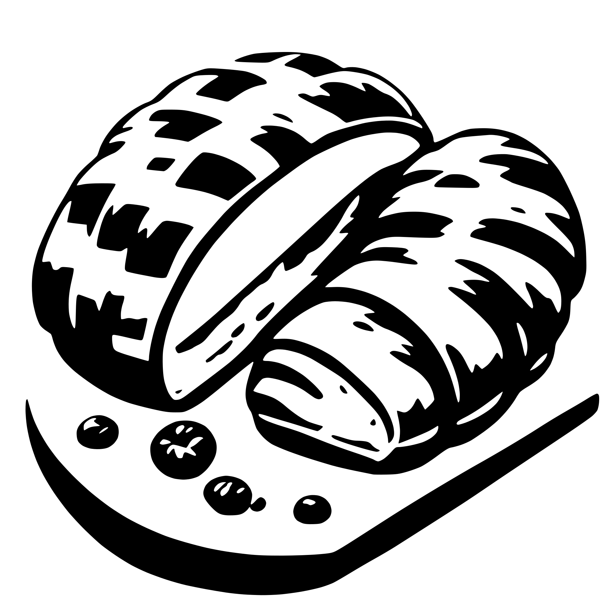 AI-generated SVG of 'croissant split in half'