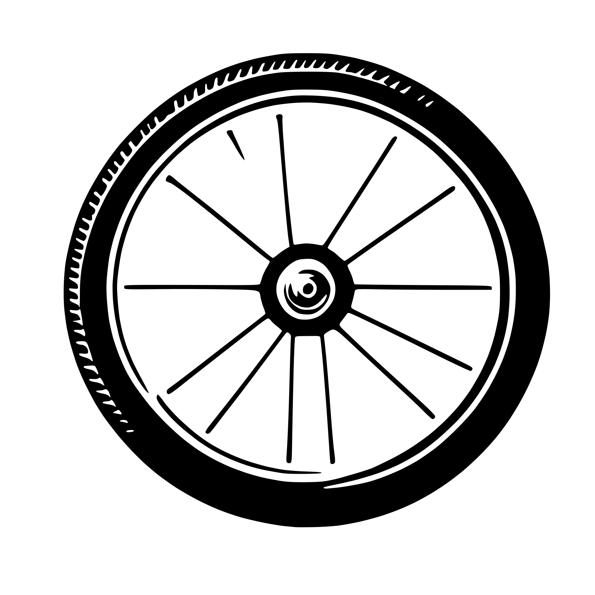 AI-generated SVG of a bicycle wheel