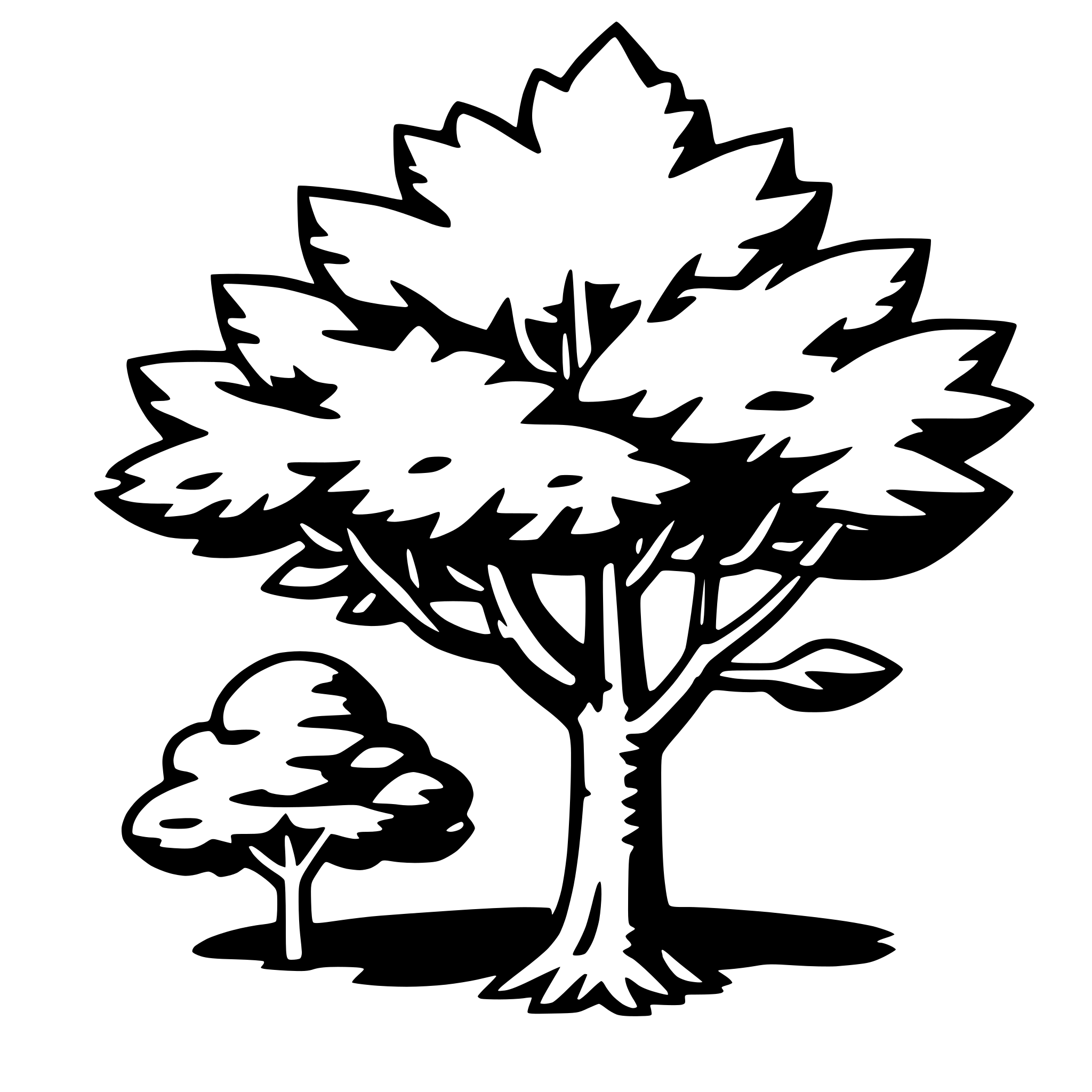 AI-generated SVG of a maple tree
