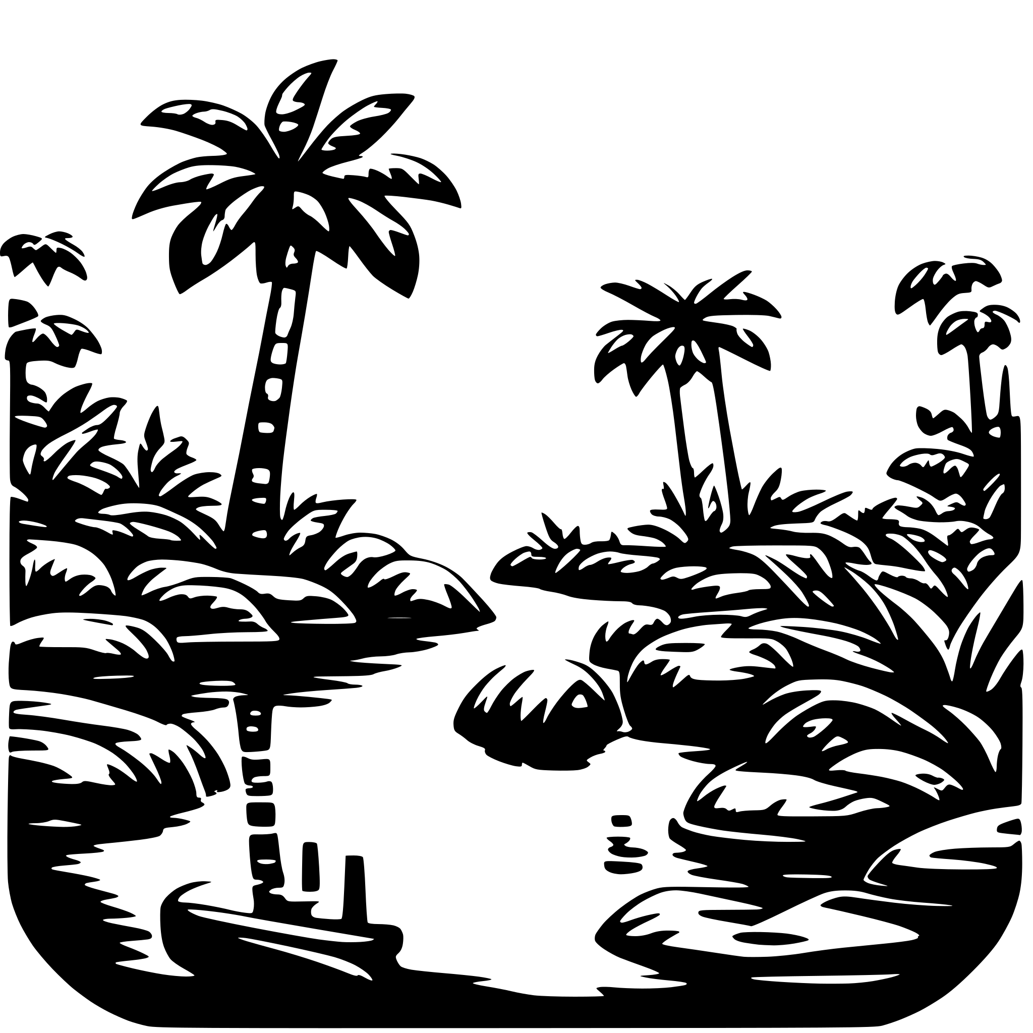AI-generated SVG of 'jungle water ecosystem'