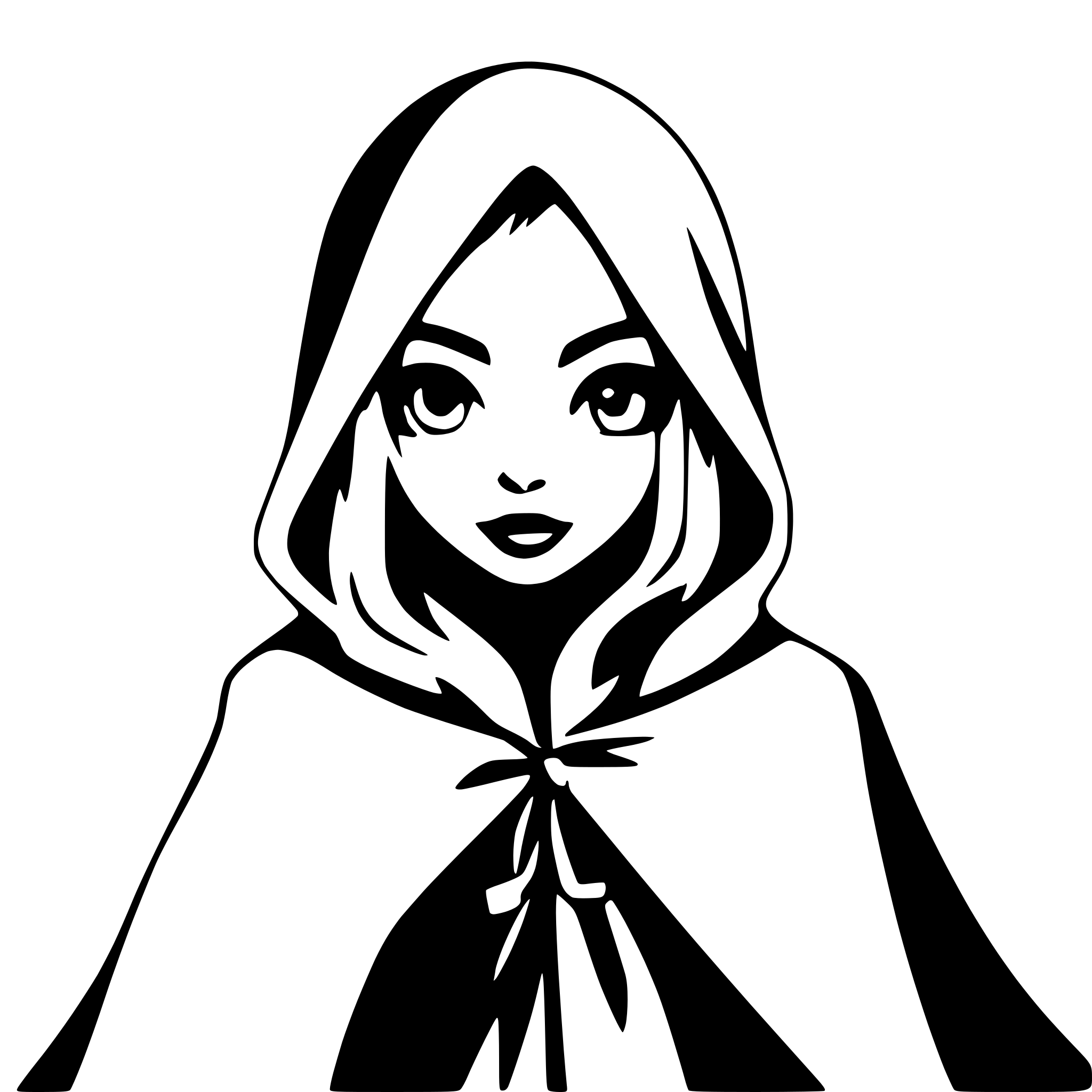 AI-generated SVG of 'mysterious figure in cloak'