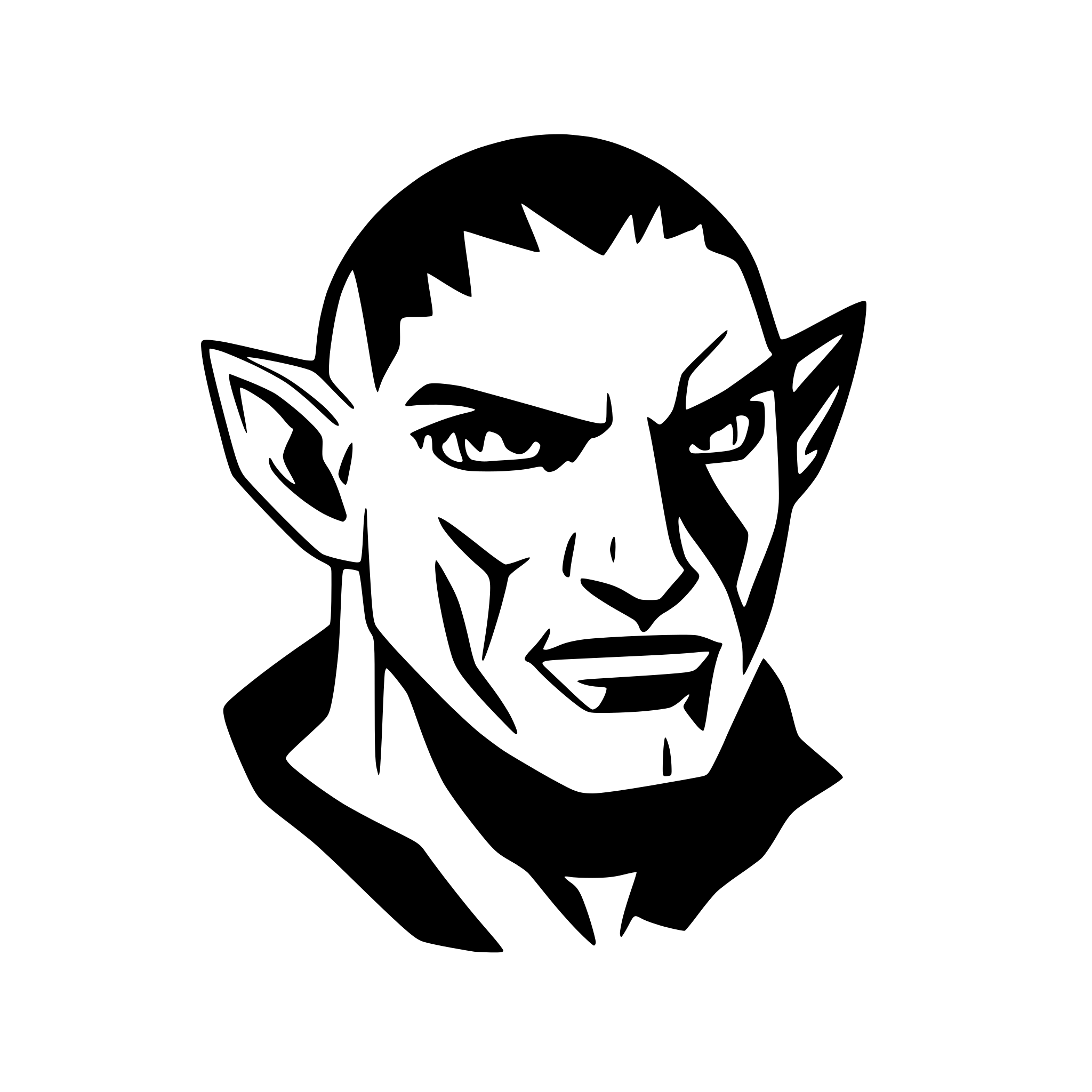 AI-generated SVG of a a simple orc head