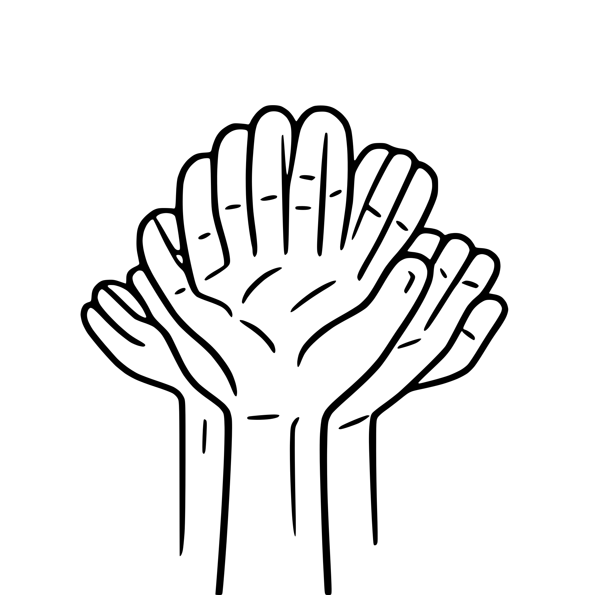 AI-generated SVG of a many childsren who holding on their hands