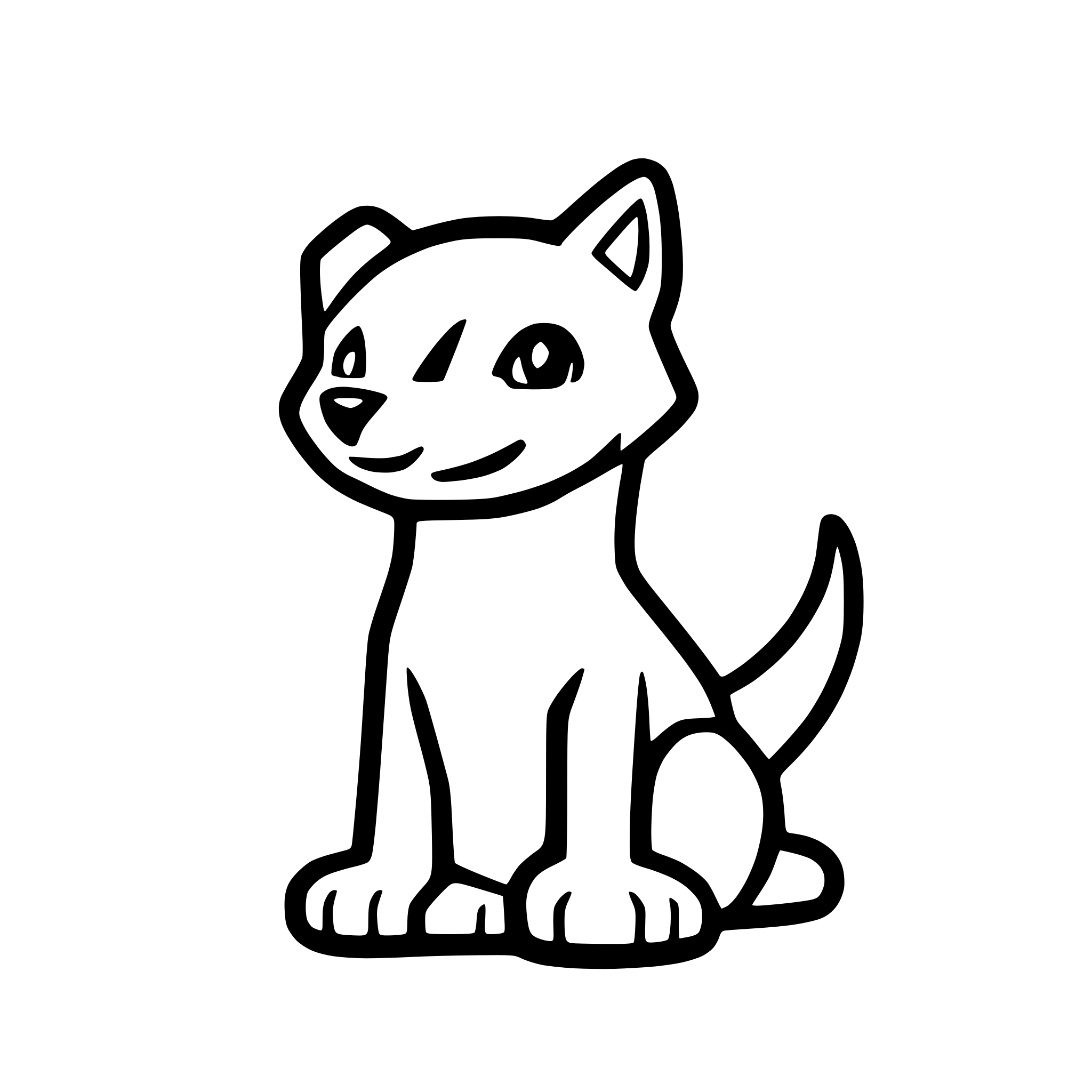 AI-generated SVG of a dog with wagging tail
