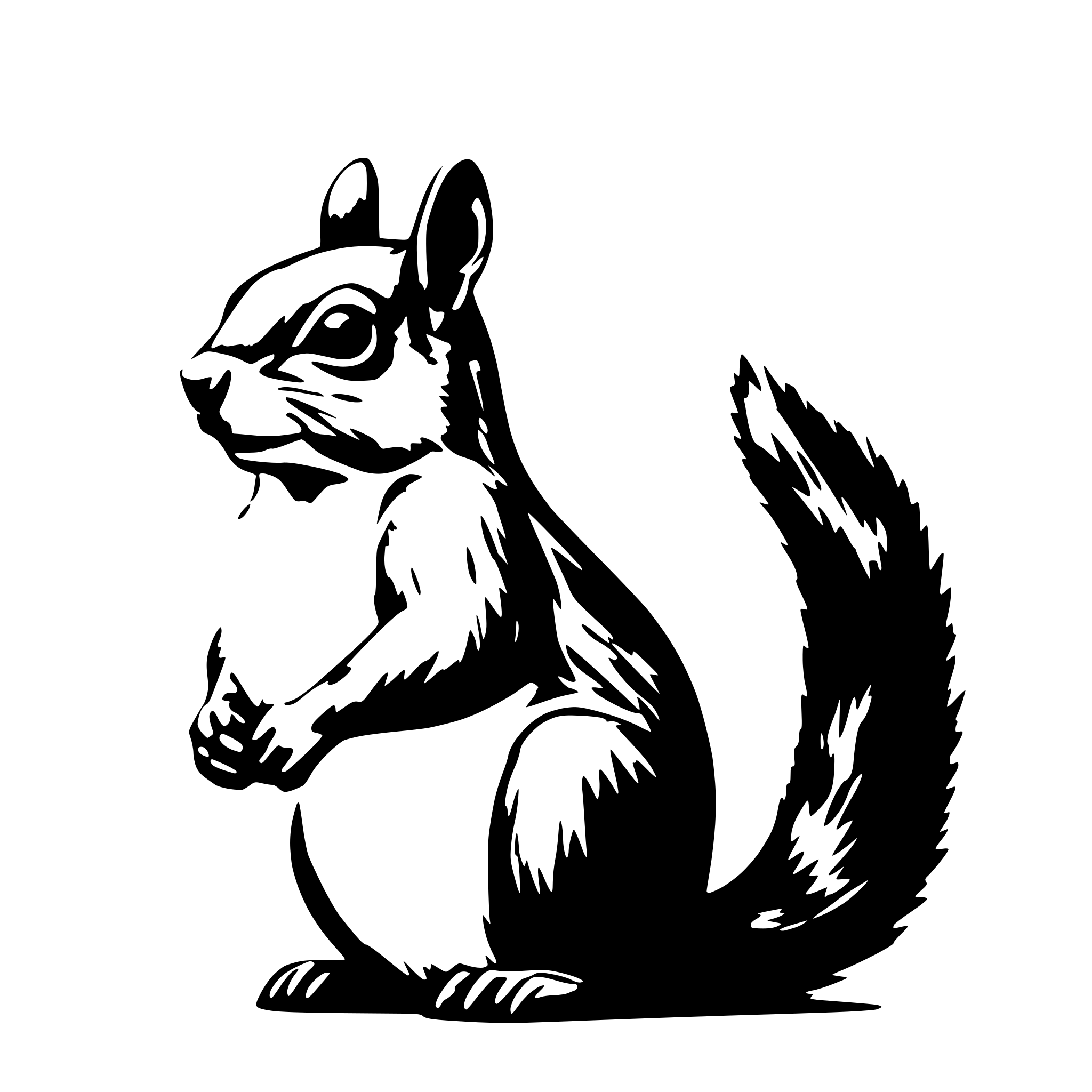 AI-generated SVG of a A high definition of a squirrel, creative idea, realistic, high quality, high resolution, clear style, copy space