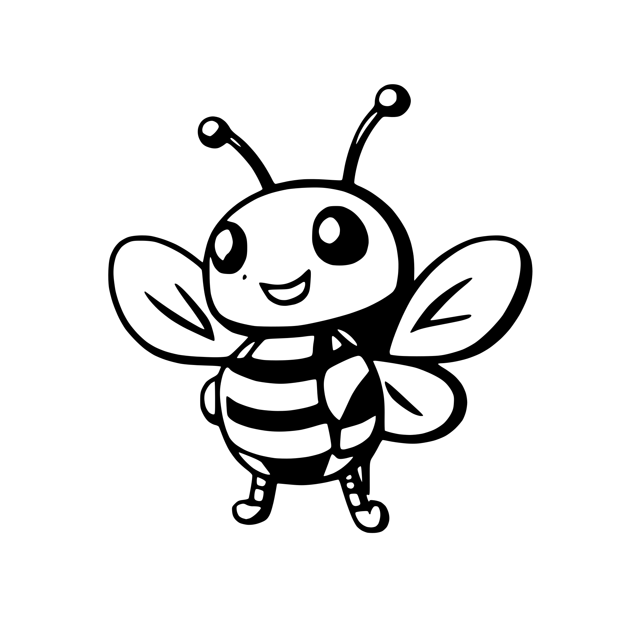 AI-generated SVG of a bee