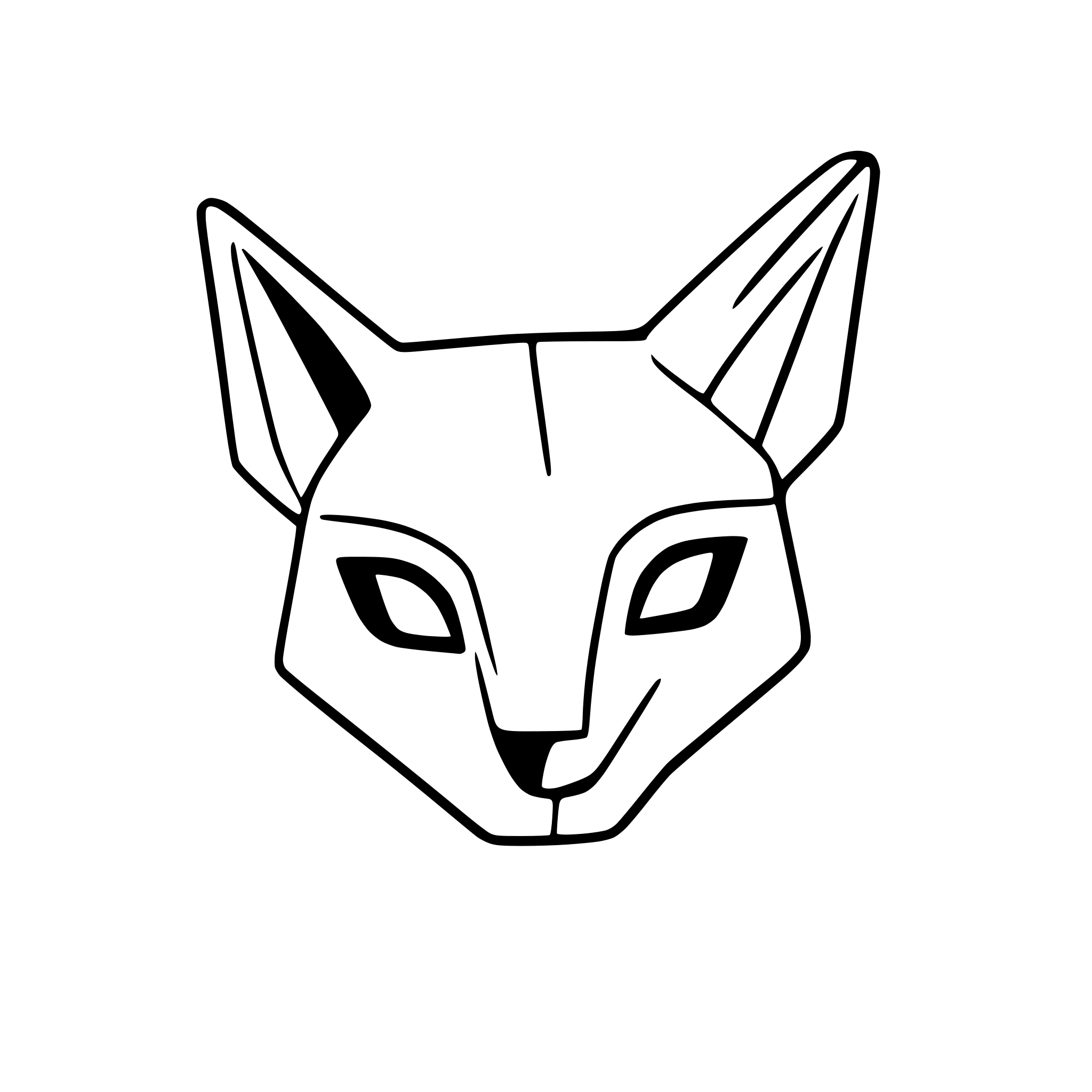 AI-generated SVG of a geometric fox, no background