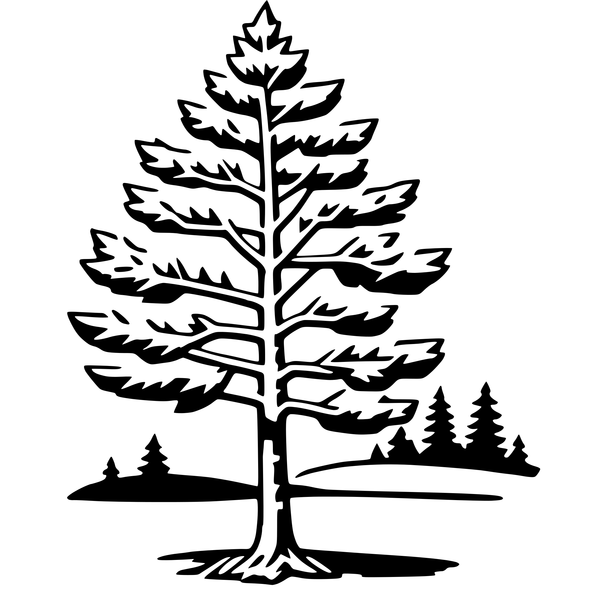 AI-generated SVG of a larch tree