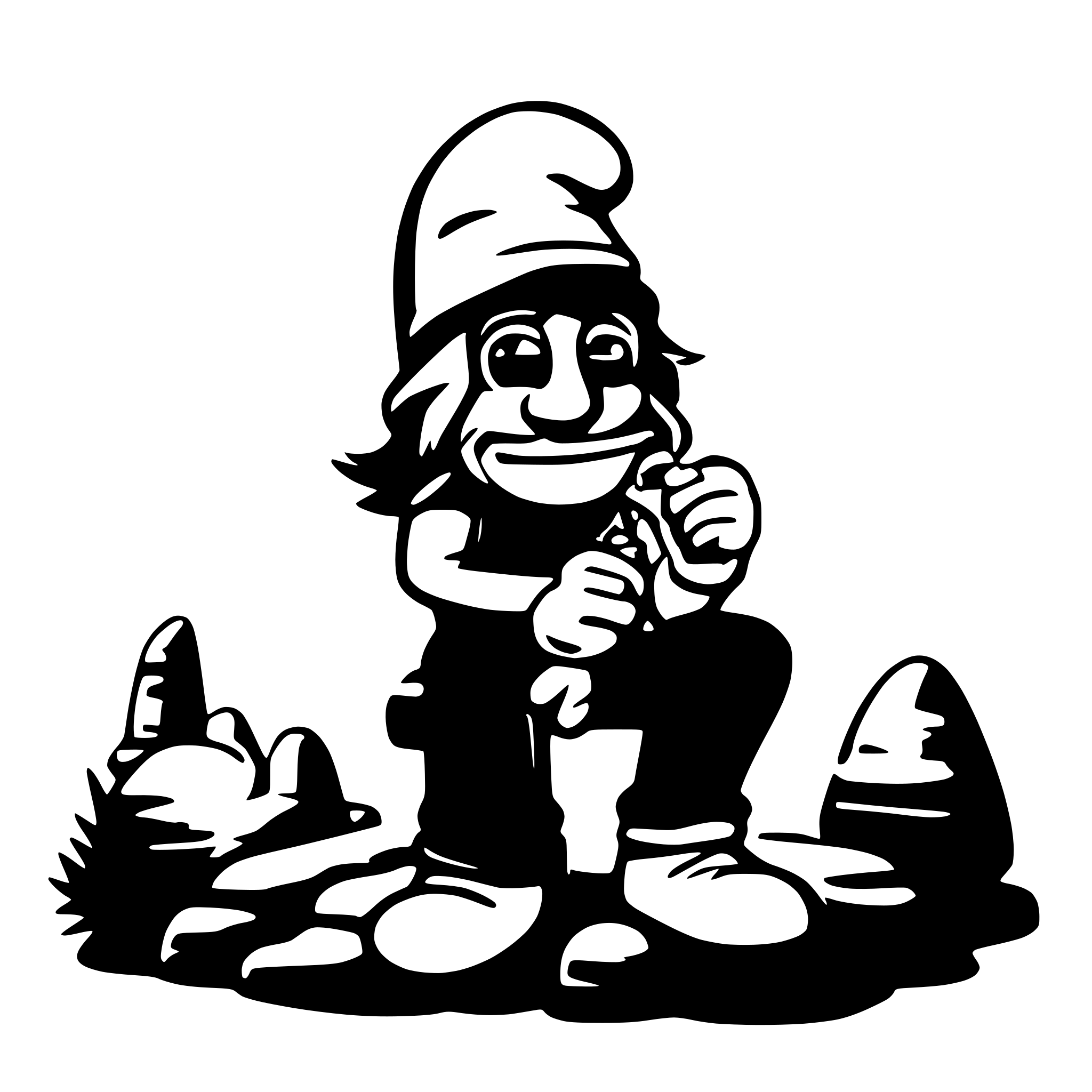 AI-generated SVG of 'stoner smurf'