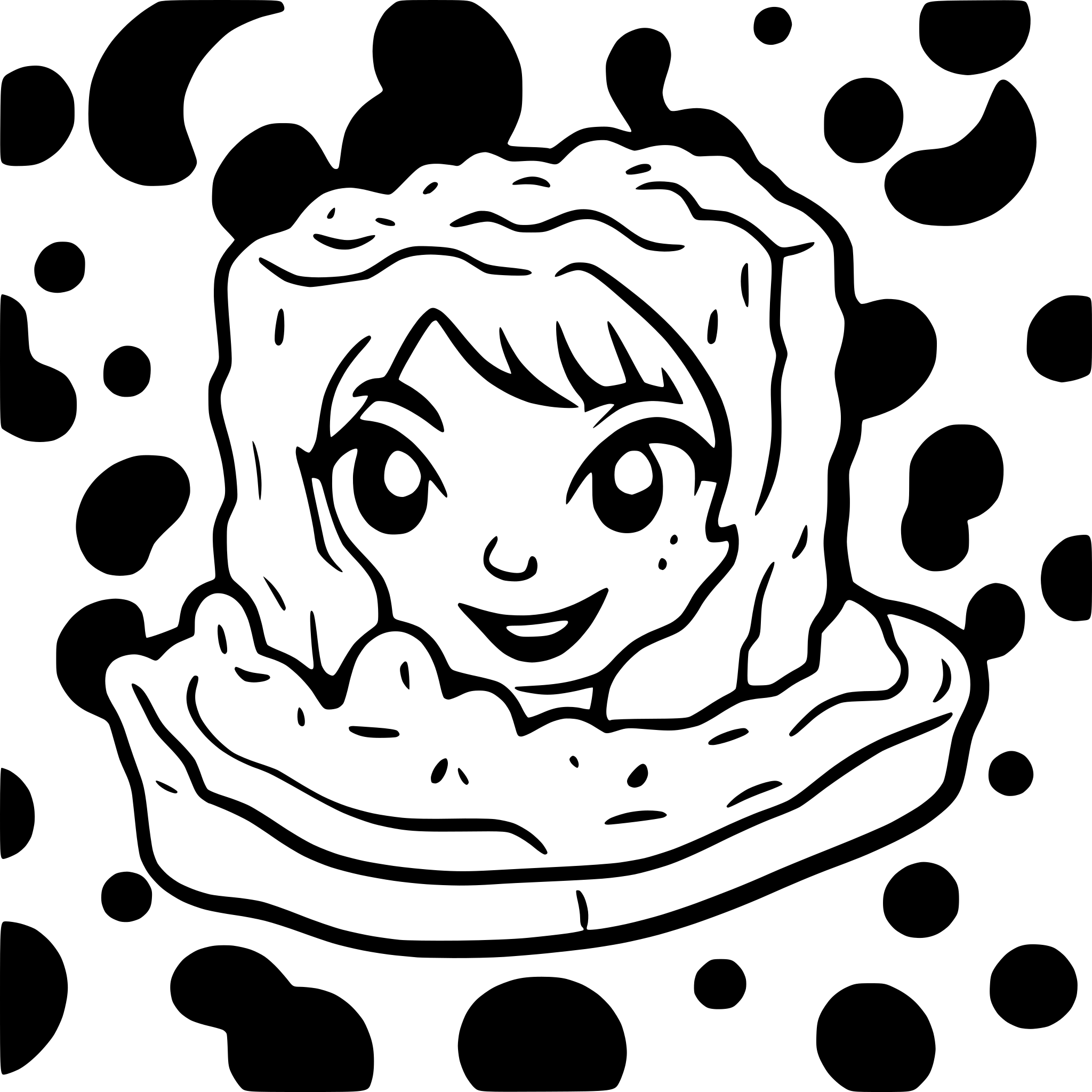 AI-generated SVG of a cartoon  soap foam