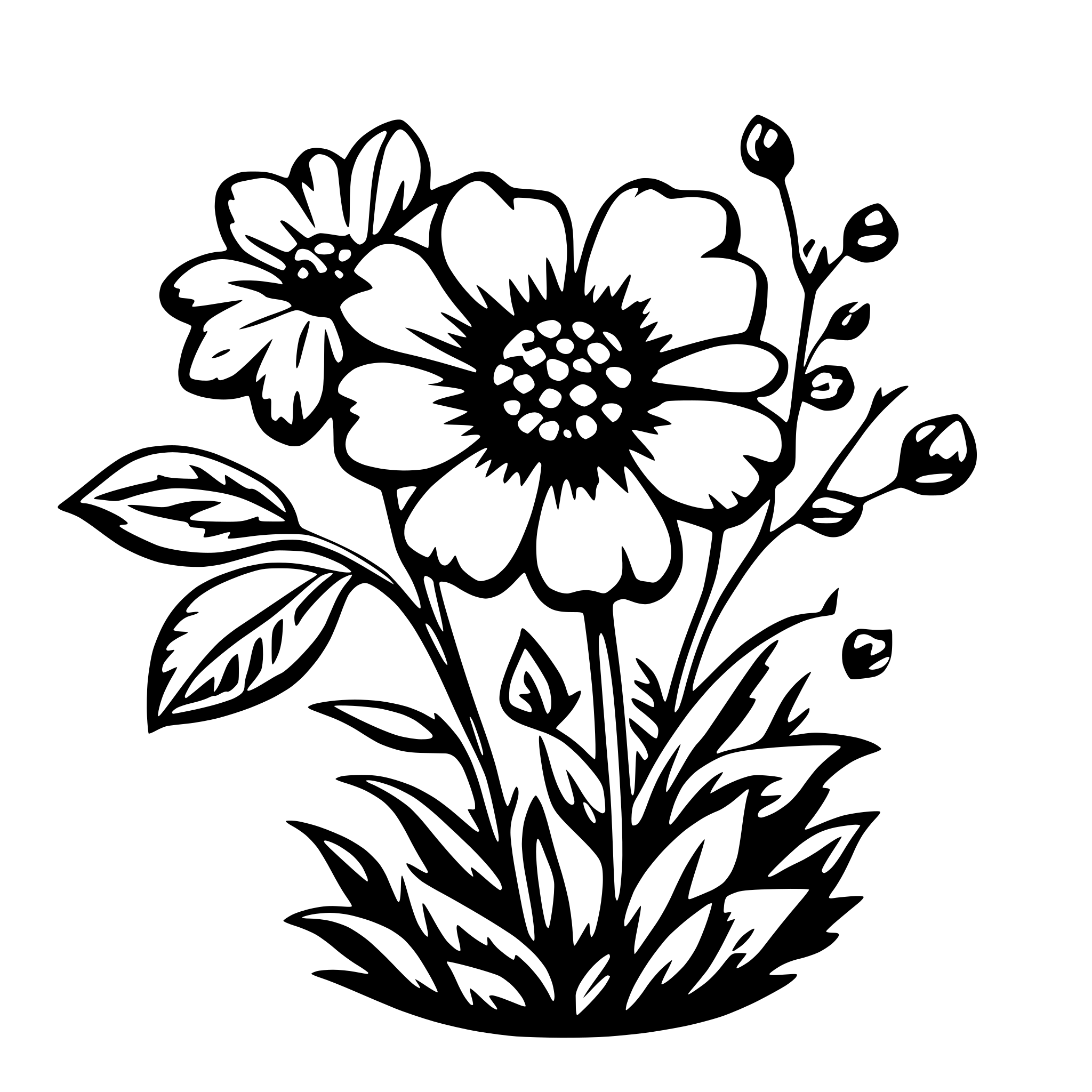 AI-generated SVG of 'any flower vector 15'