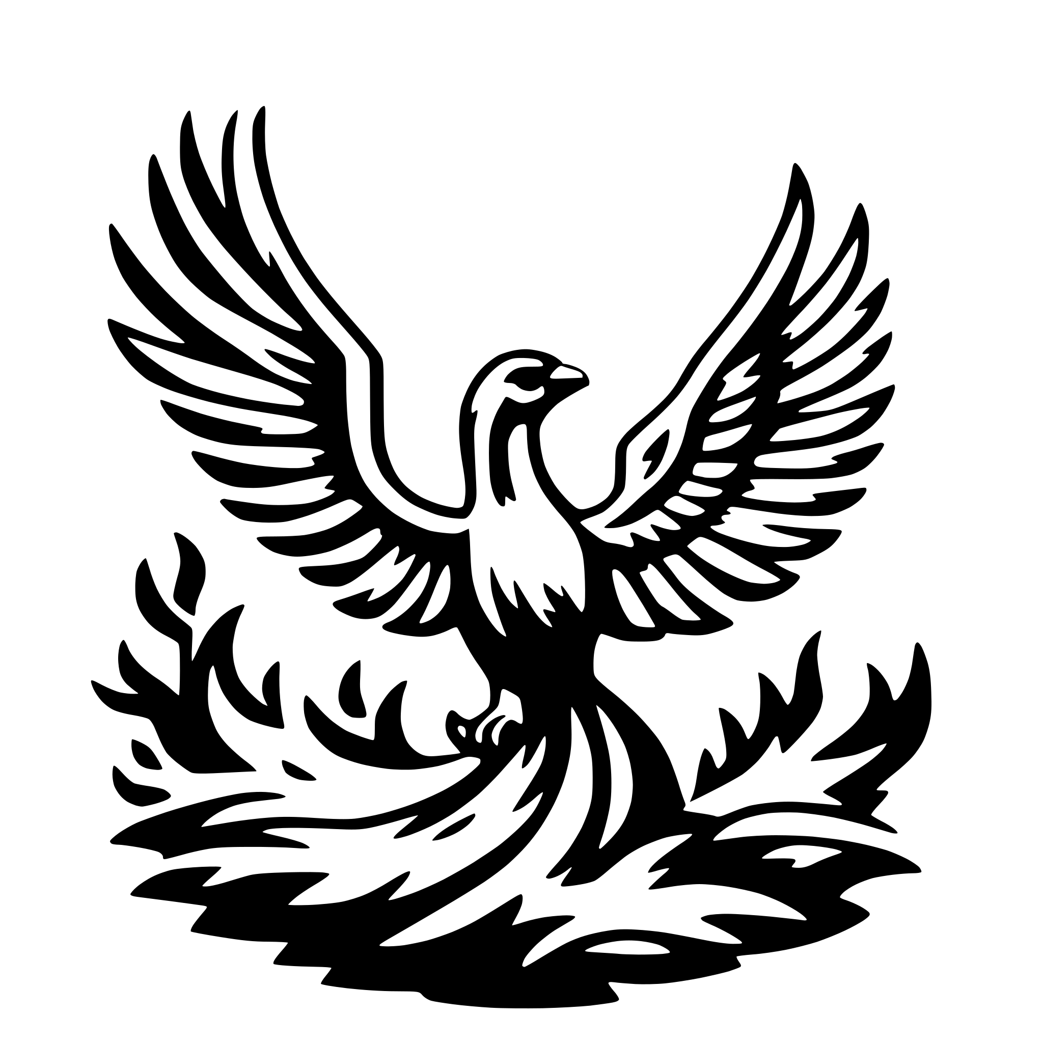 AI-generated SVG of 'phoenix rising'