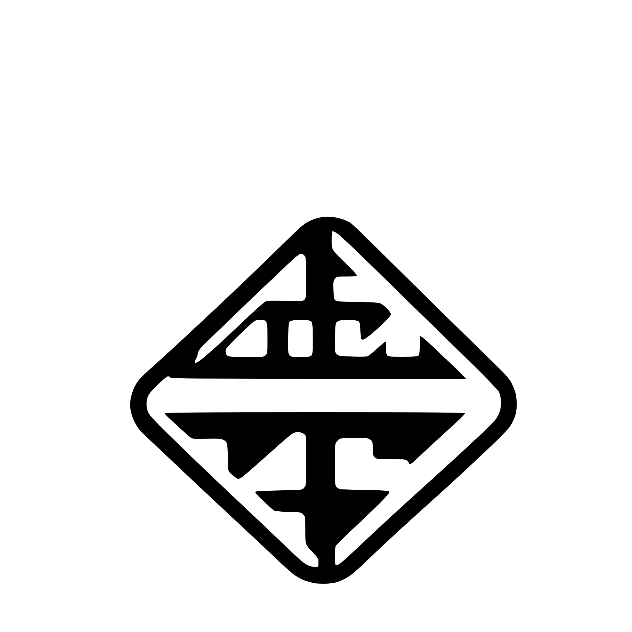 AI-generated SVG of a Generate an svg having an orange coloured rectangle as background with rounded corners, inside rectangle it has a triangle with a white filling, a circle with black filling