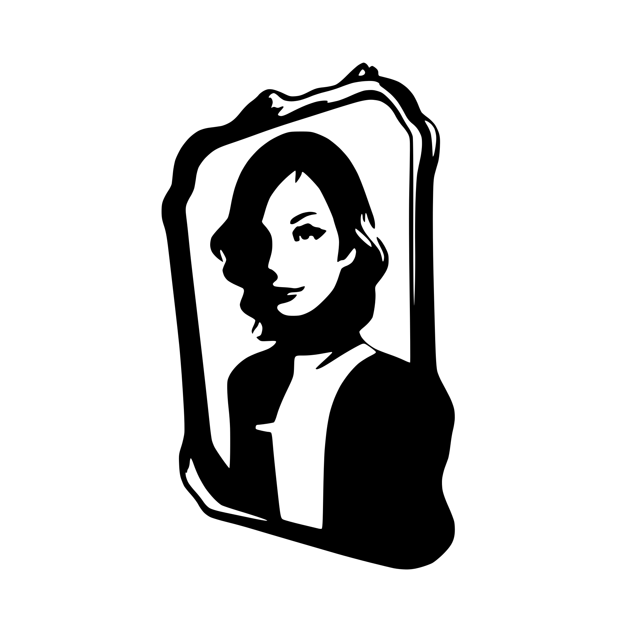 AI-generated SVG of a old style mirror