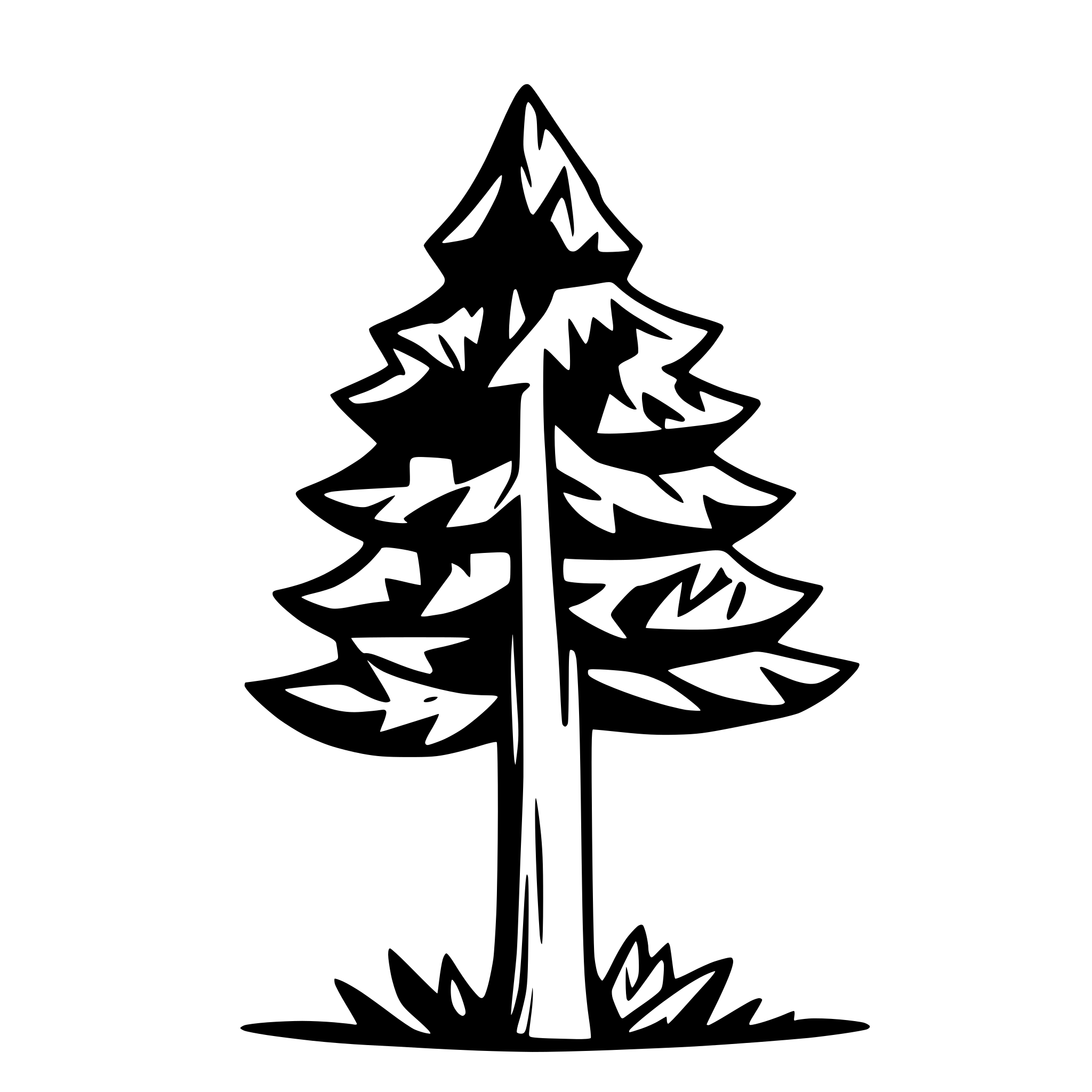 AI-generated SVG of a a pine tree