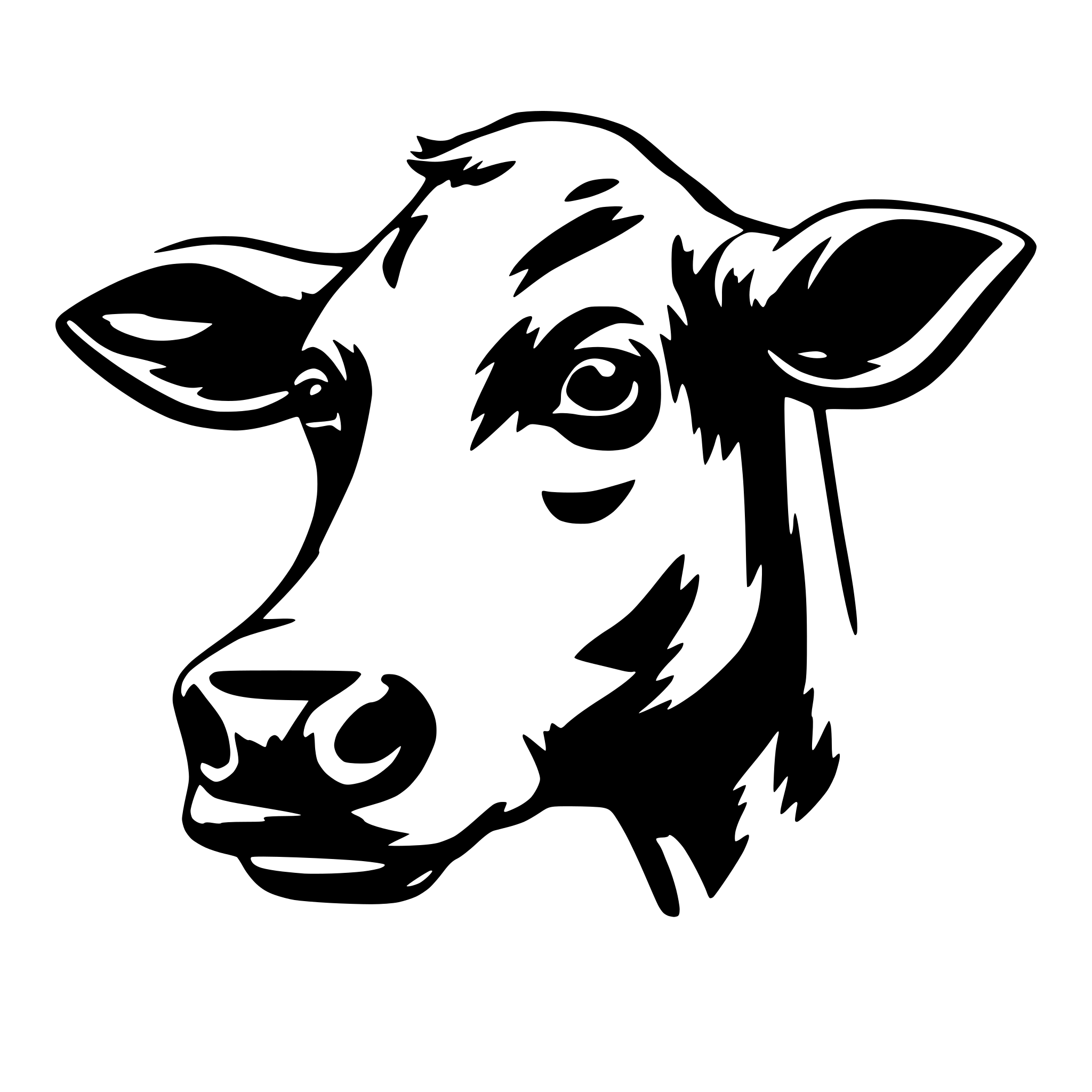 AI-generated SVG of 'a simple cow'