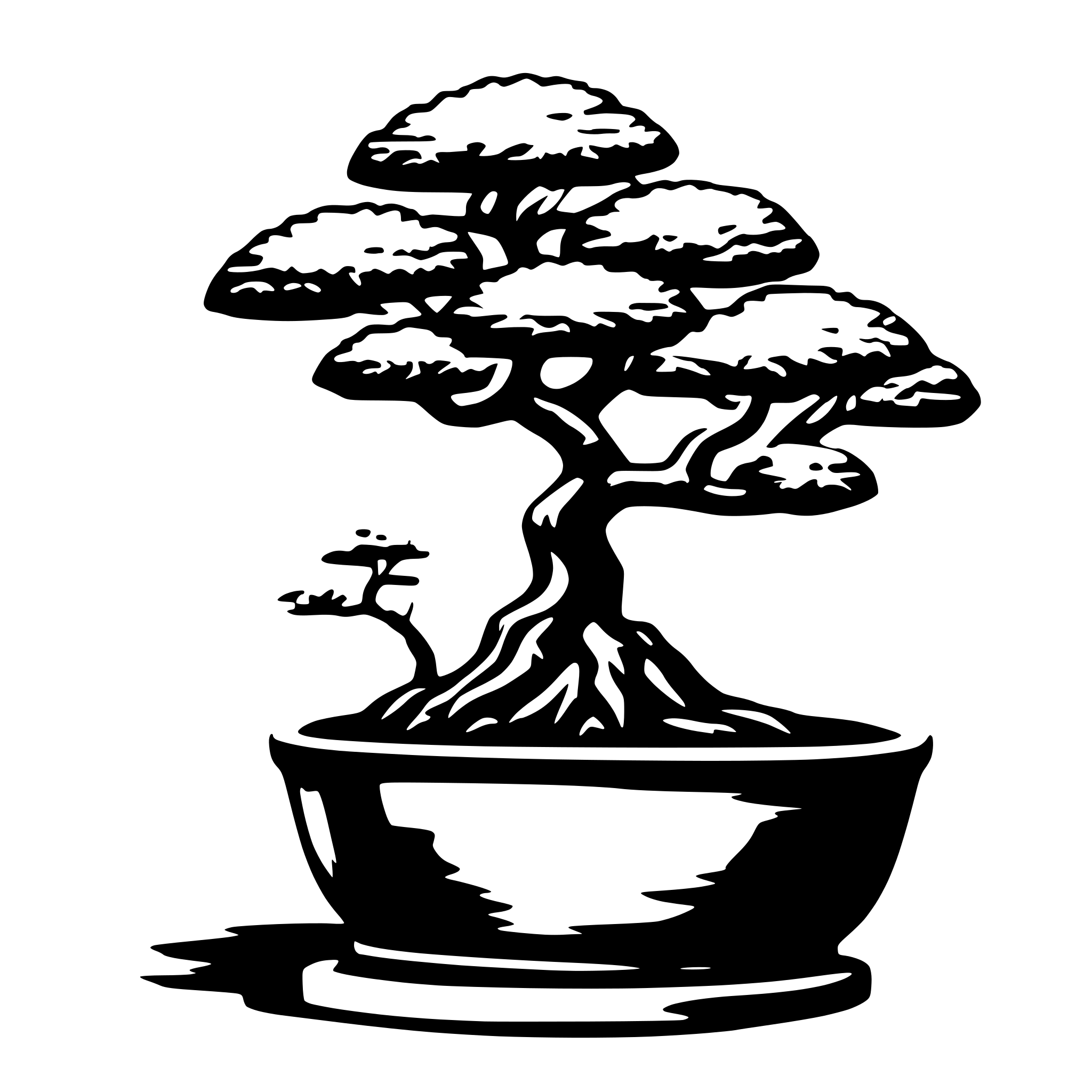 AI-generated SVG of 'bonsai'