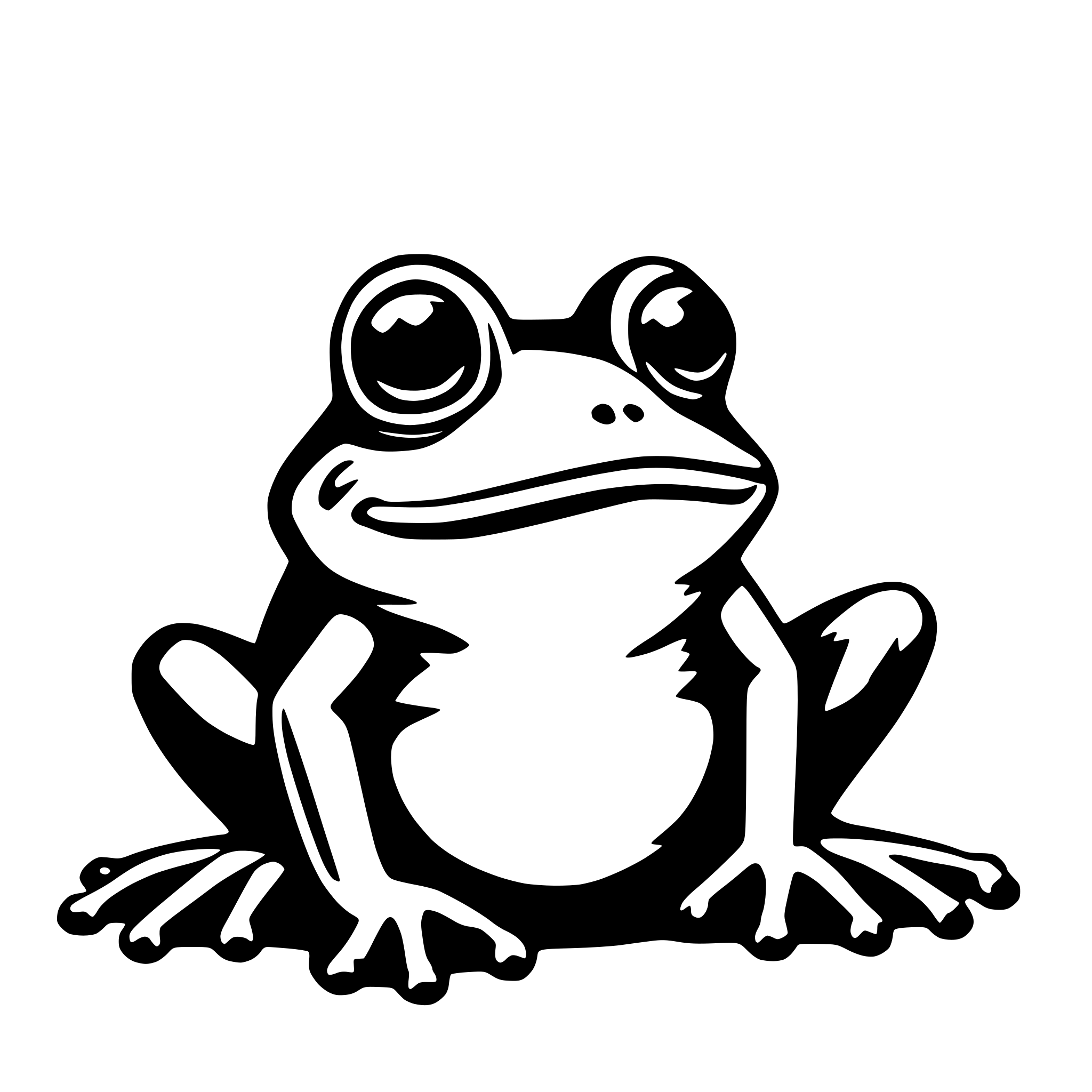 AI-generated SVG of a frog