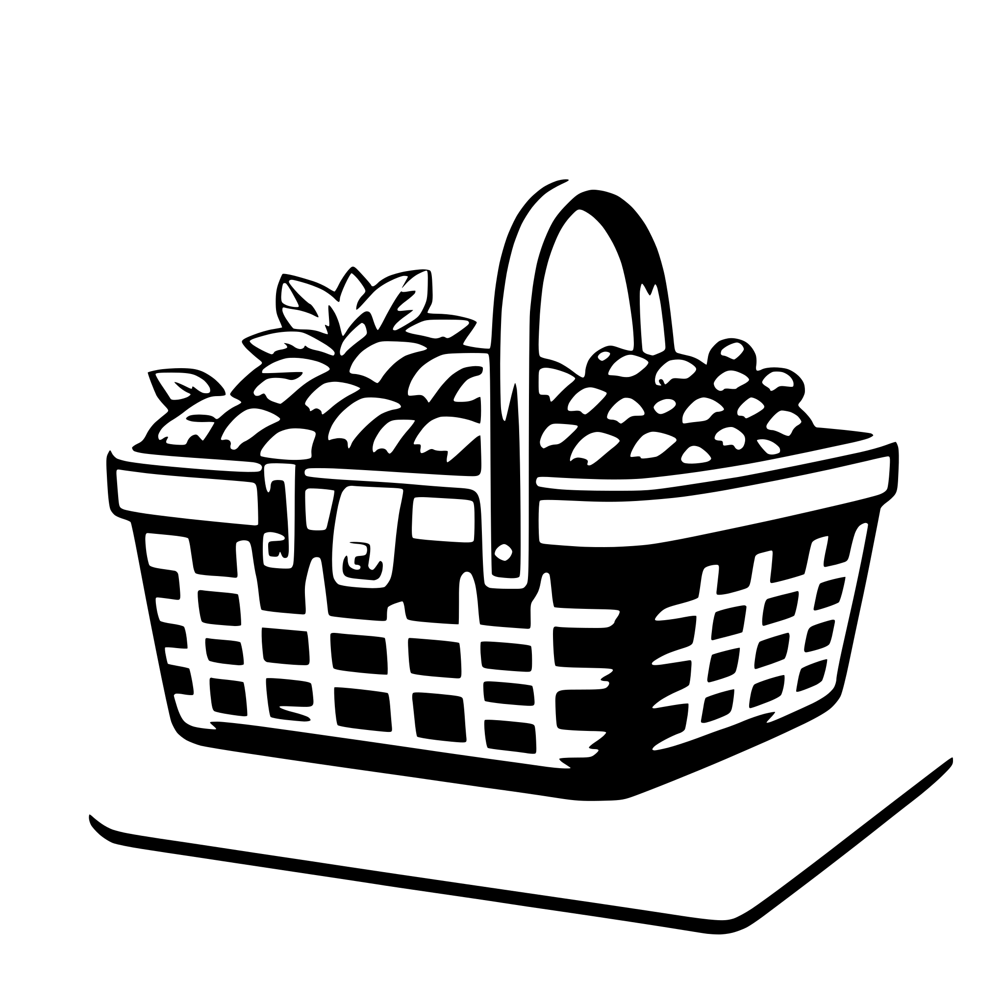 AI-generated SVG of a picnic basket