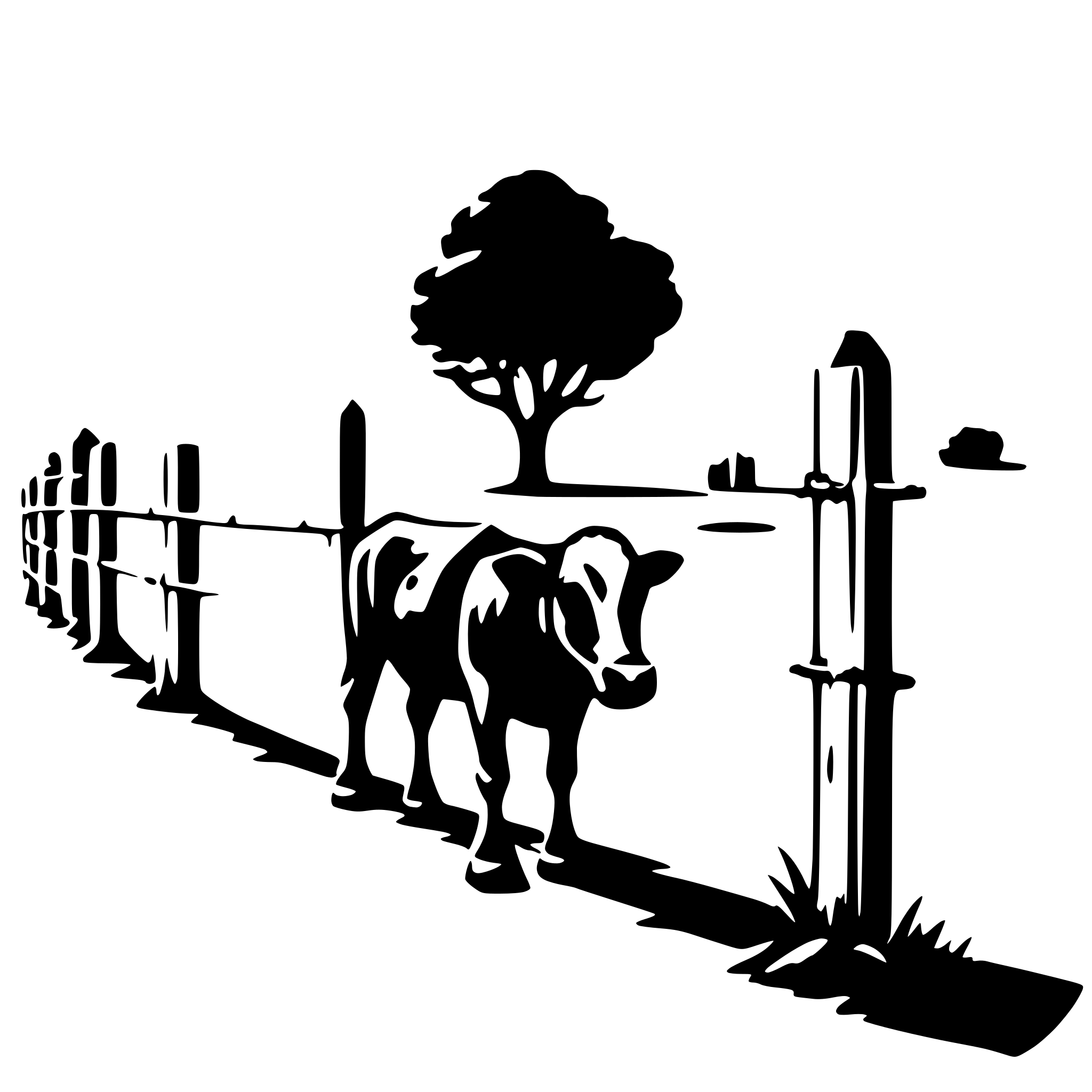 AI-generated SVG of a Cattle Fencing