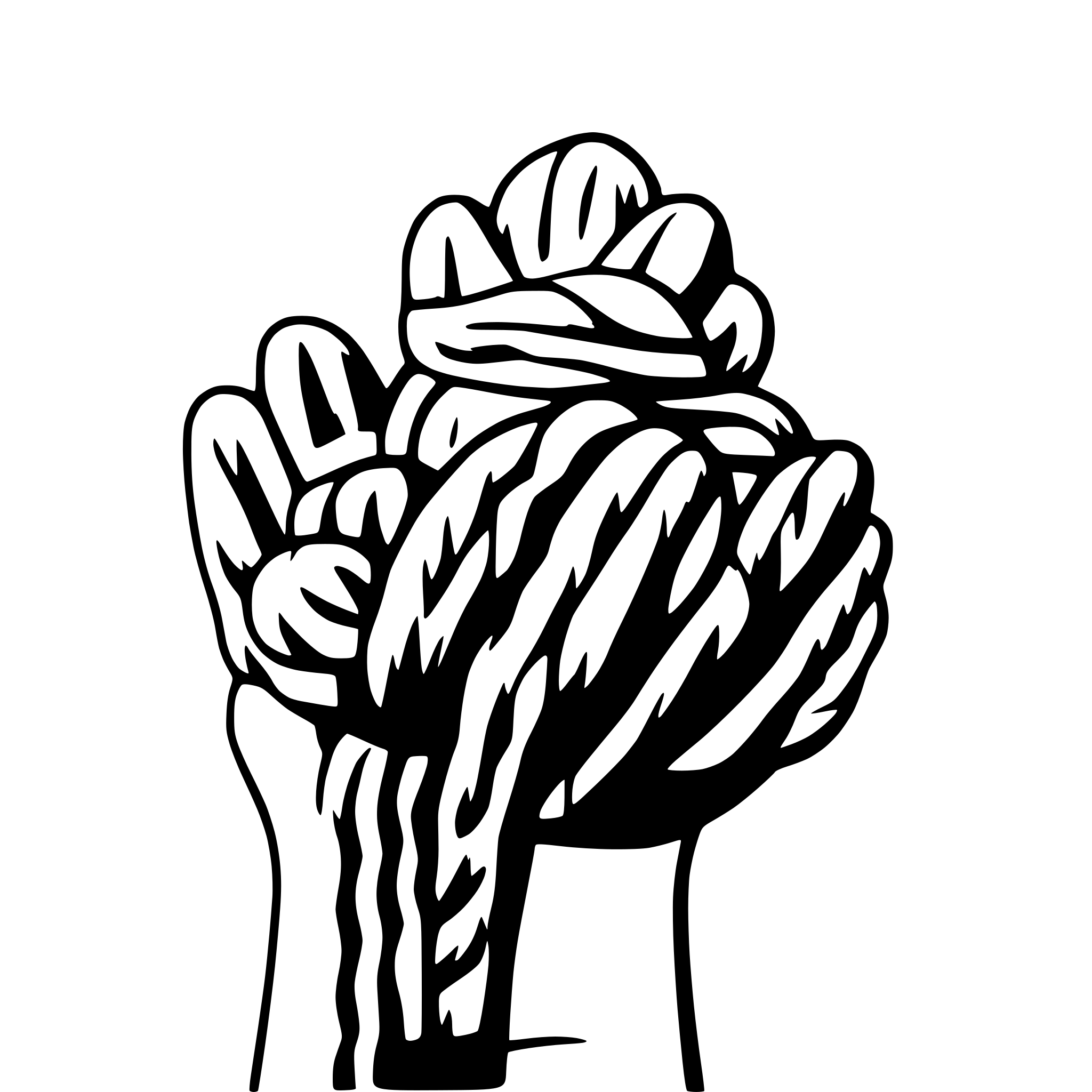 AI-generated SVG of a hands knitting wool