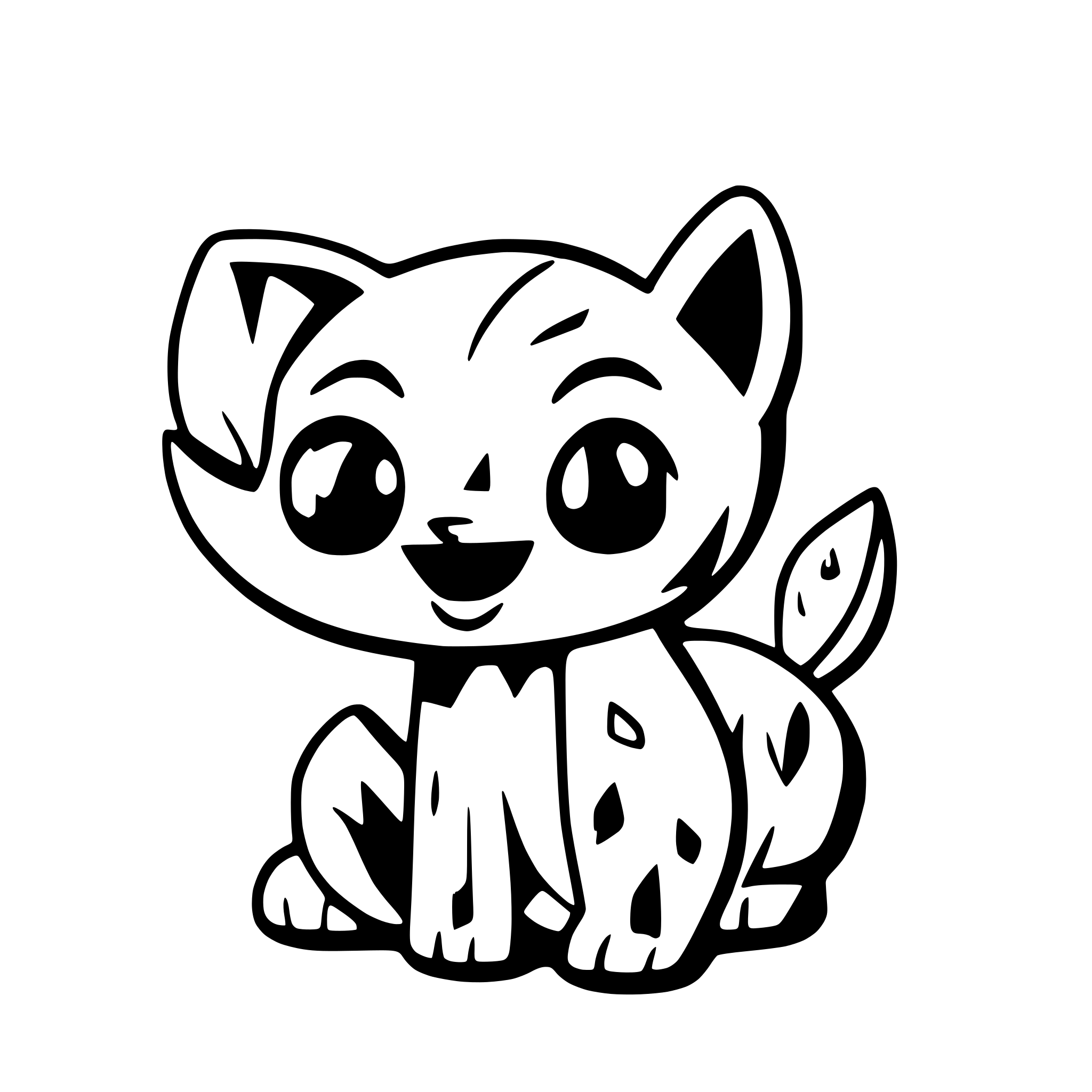 AI-generated SVG of a cut cartoonish doggie