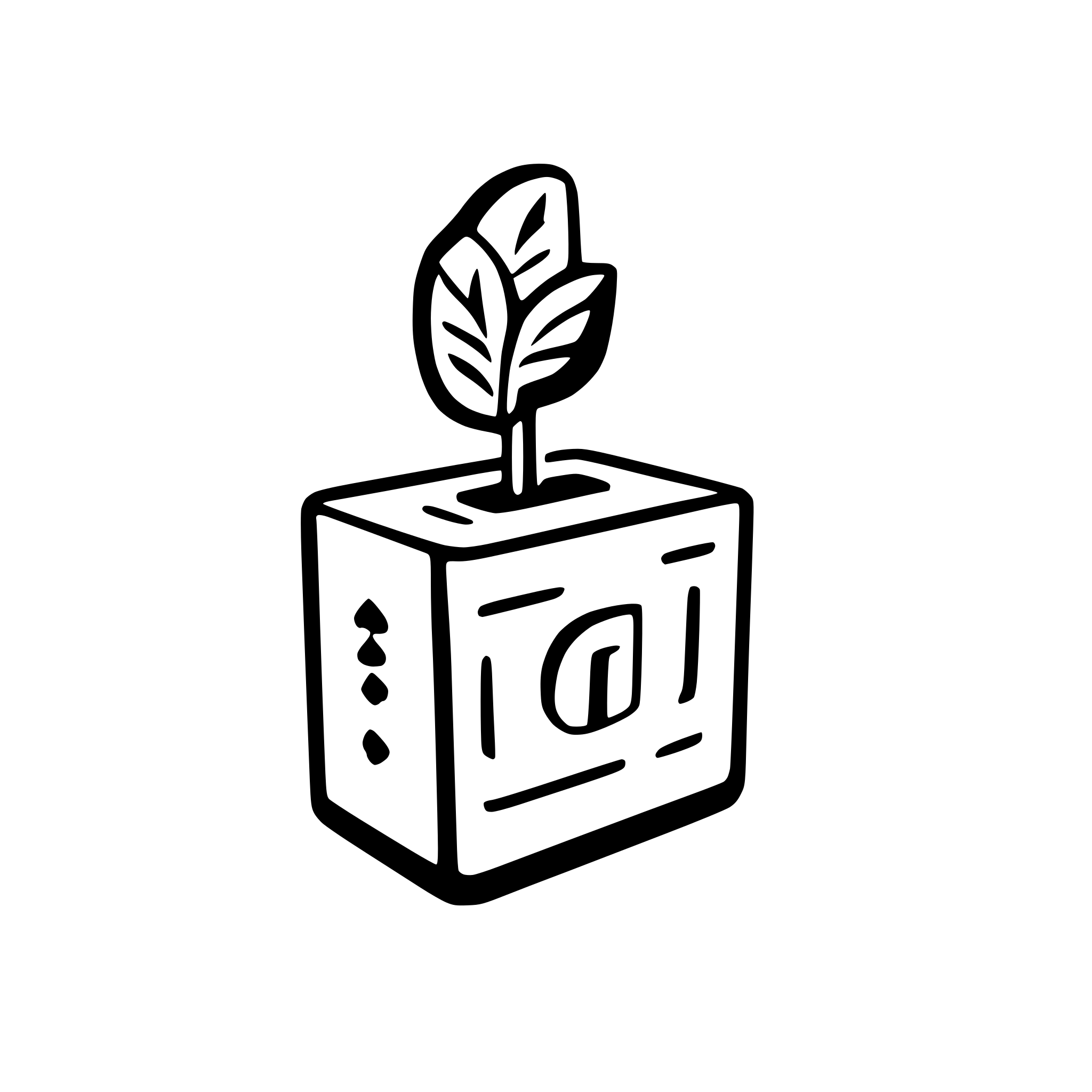 AI-generated SVG of a blockchain based voting system