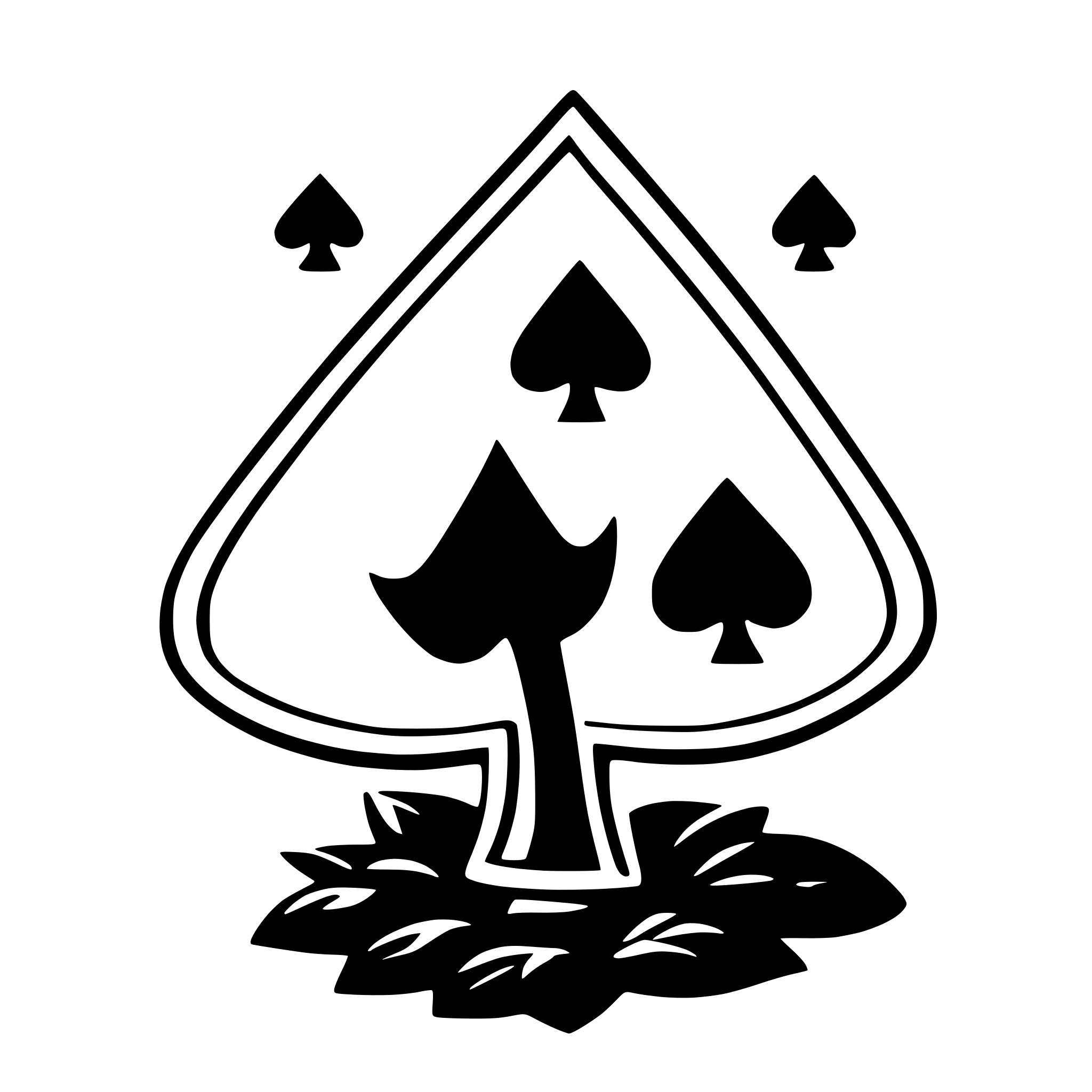 AI-generated SVG of 'yellow five spades card'