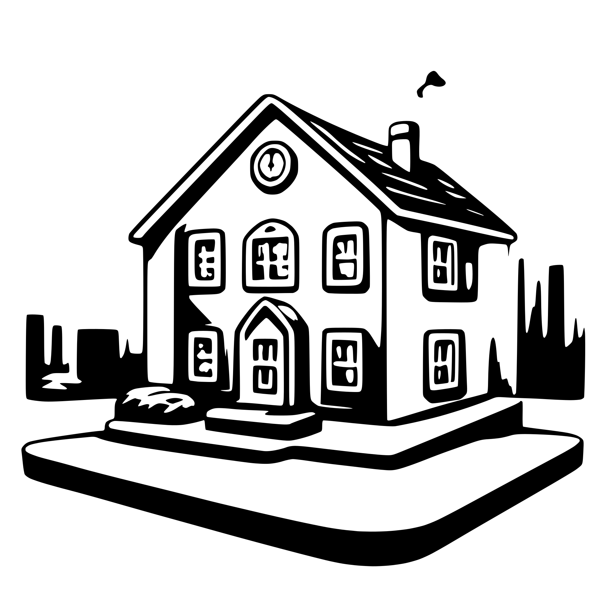 AI-generated SVG of 'domotic, home, automatic'