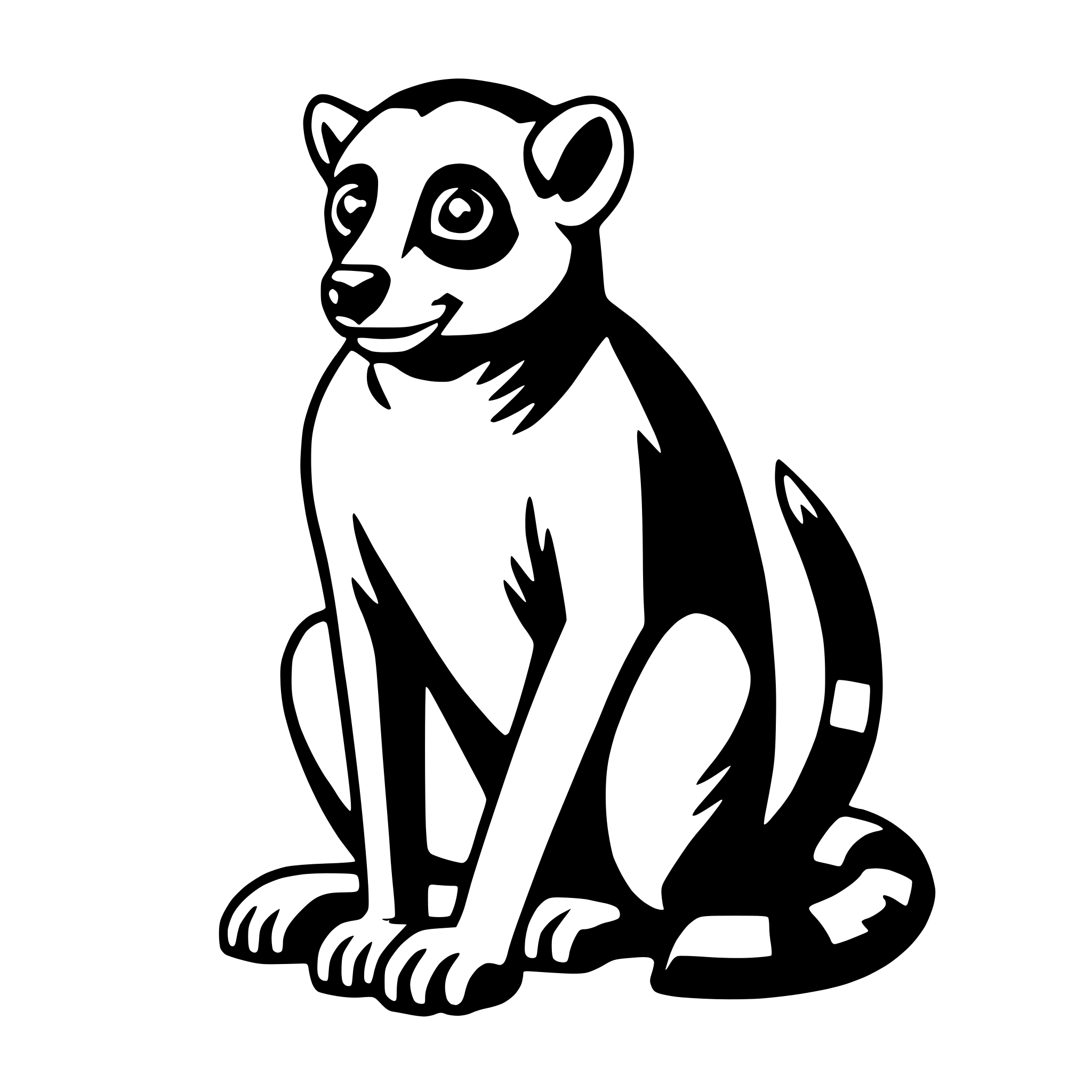 AI-generated SVG of a lemur