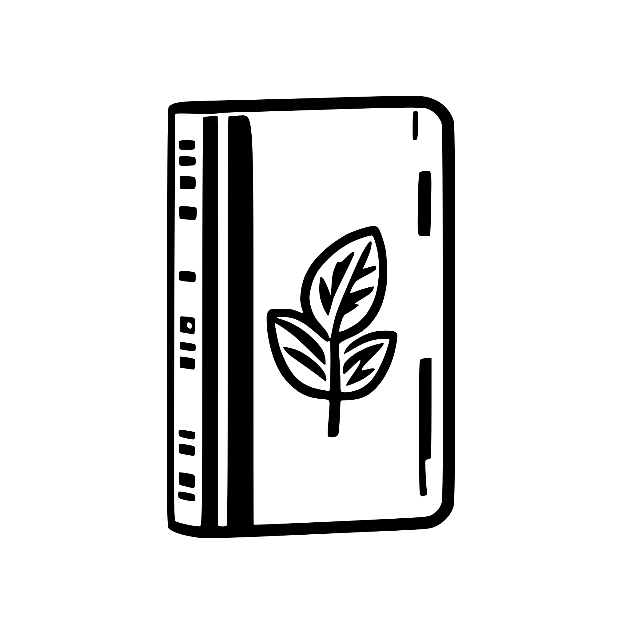 AI-generated SVG of a side-view of bluerprint journal