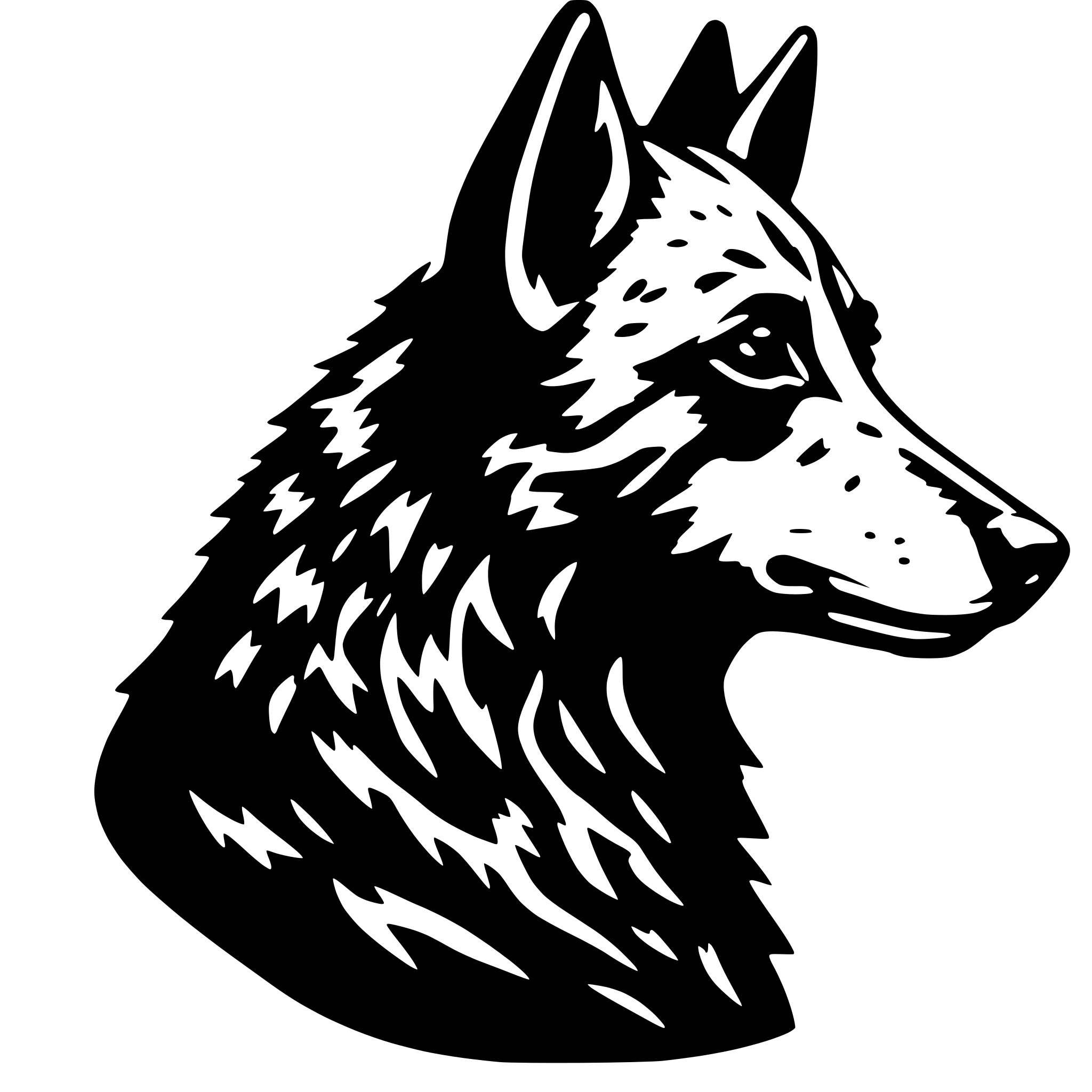 AI-generated SVG of 'hungarian mudi head side view'