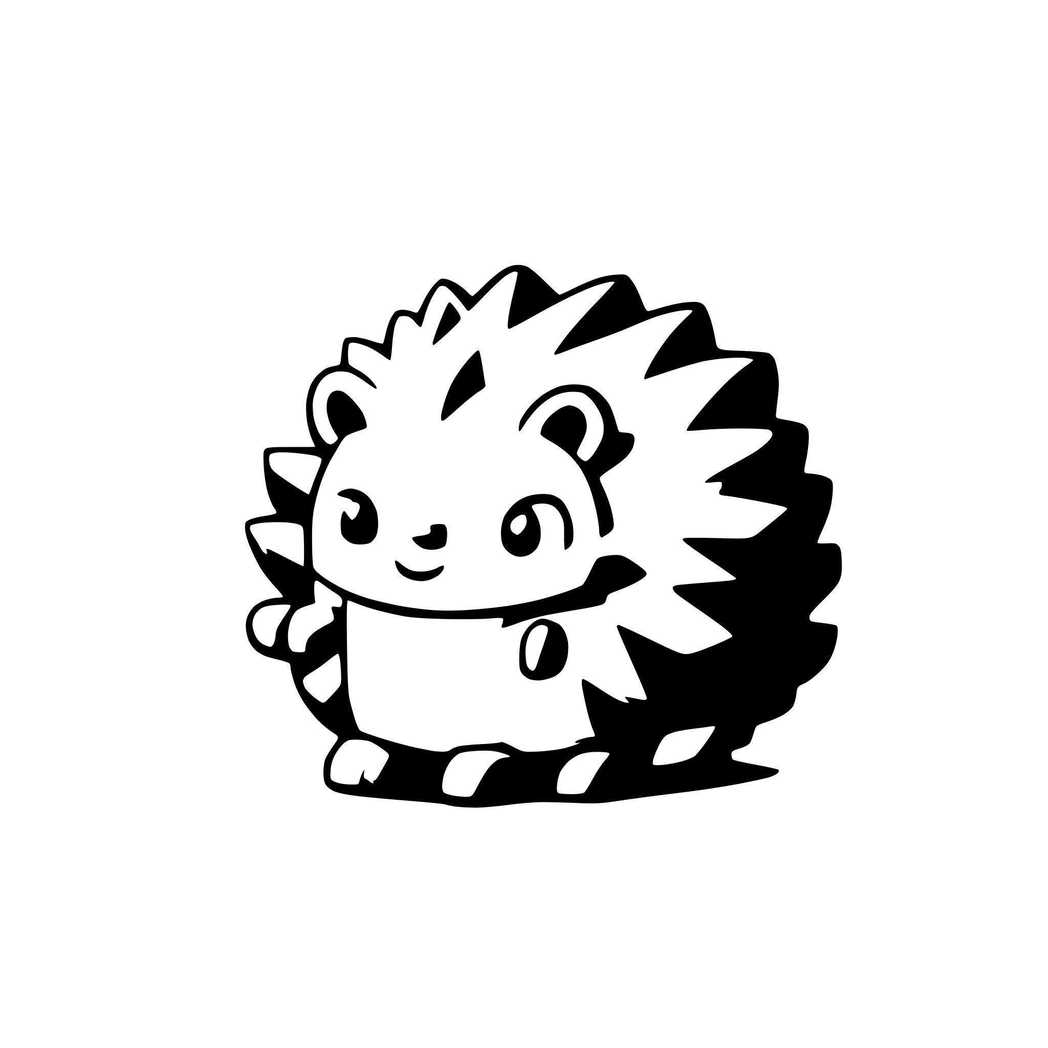 AI-generated SVG of a hedgehog