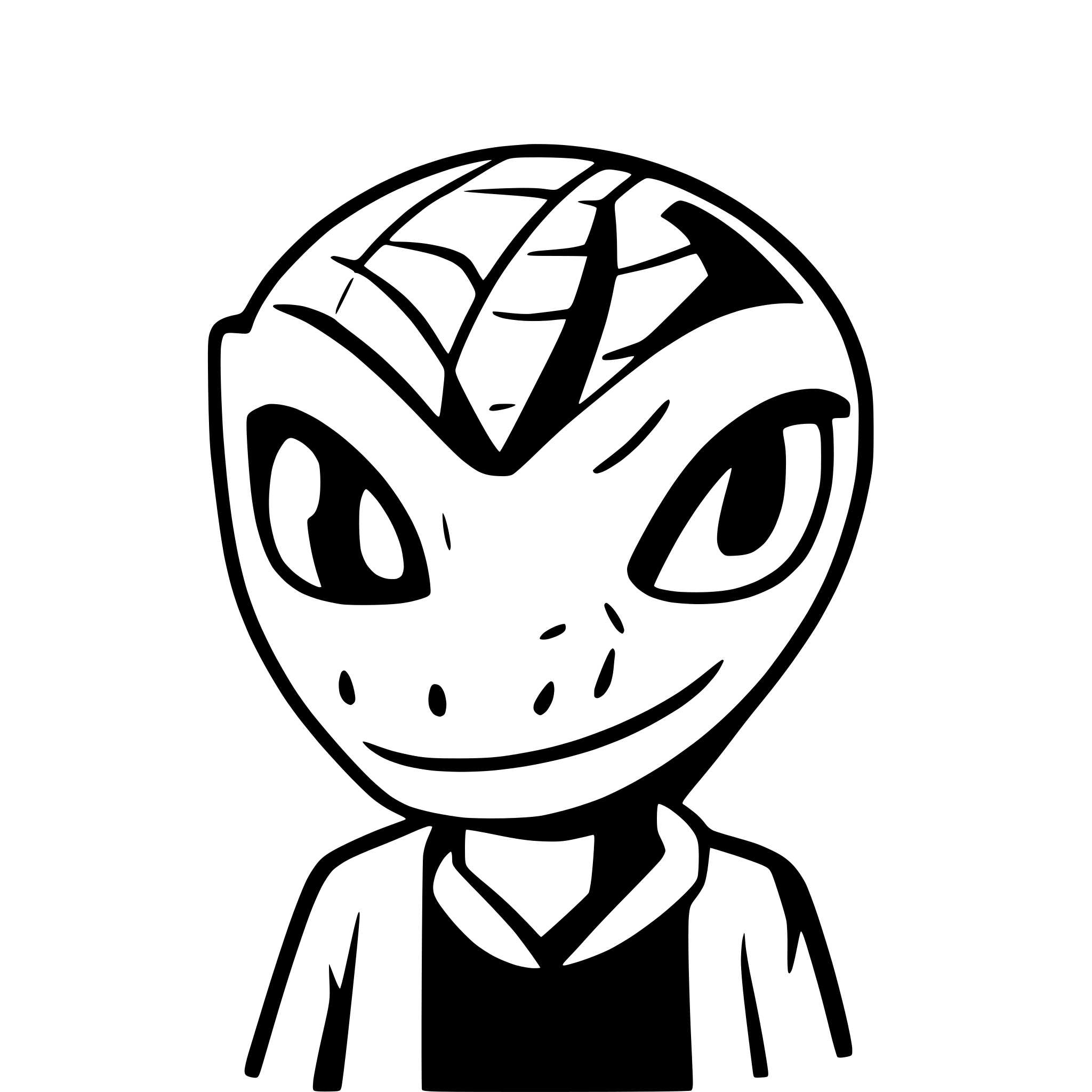 AI-generated SVG of a snake face frontal