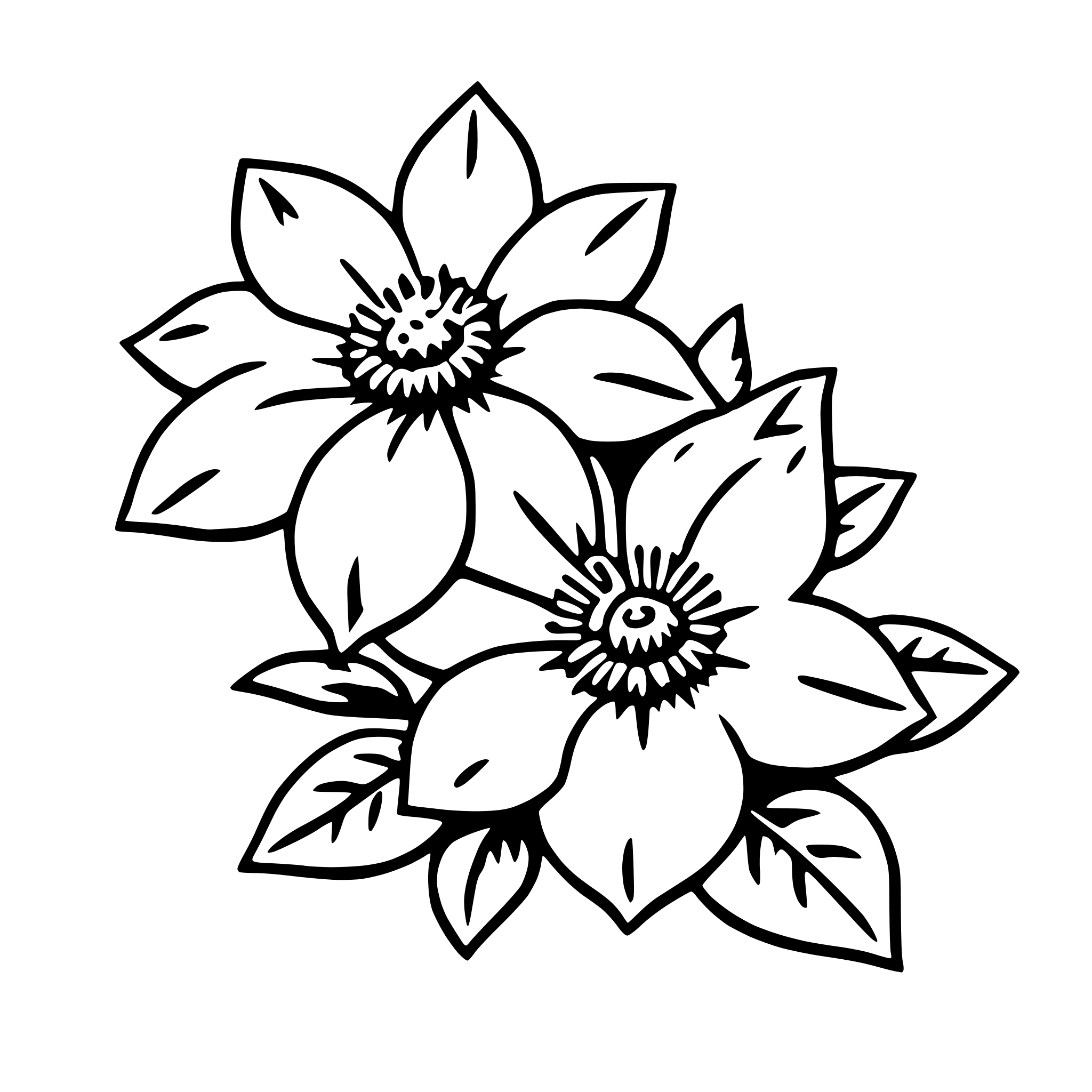 AI-generated SVG of a clematis