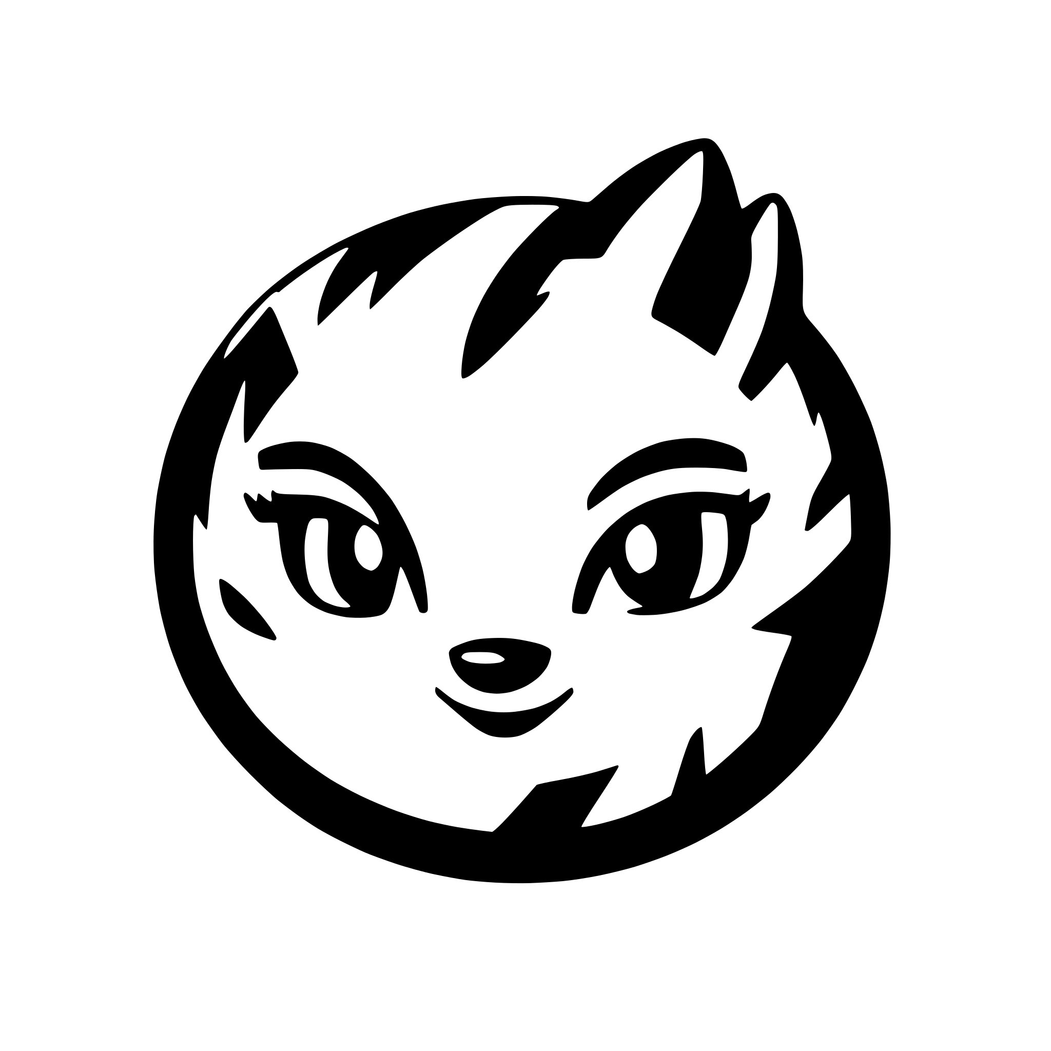 AI-generated SVG of 'round fox face'