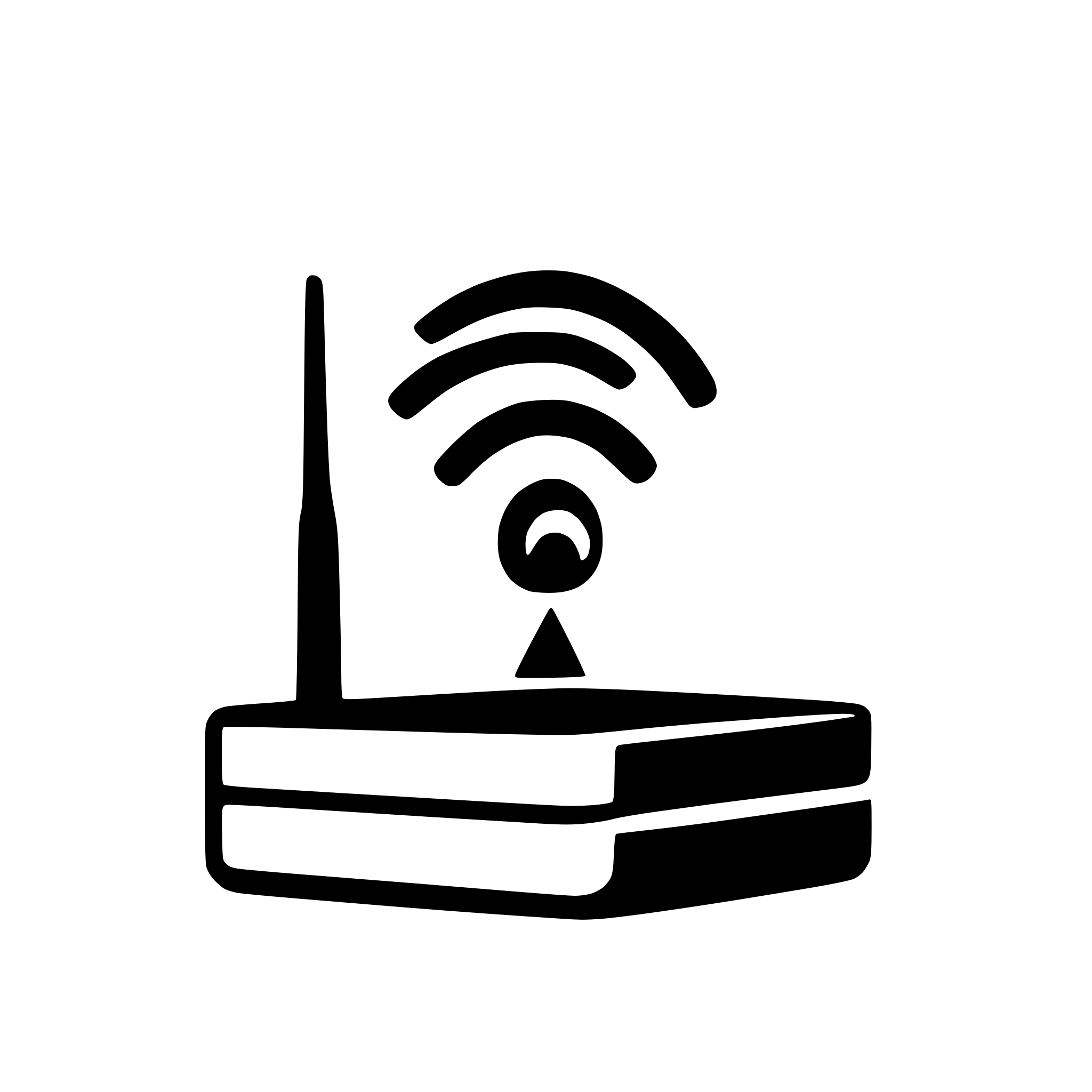AI-generated SVG of a wifi router icon, really simplistic, with an arrow pointing to the right
