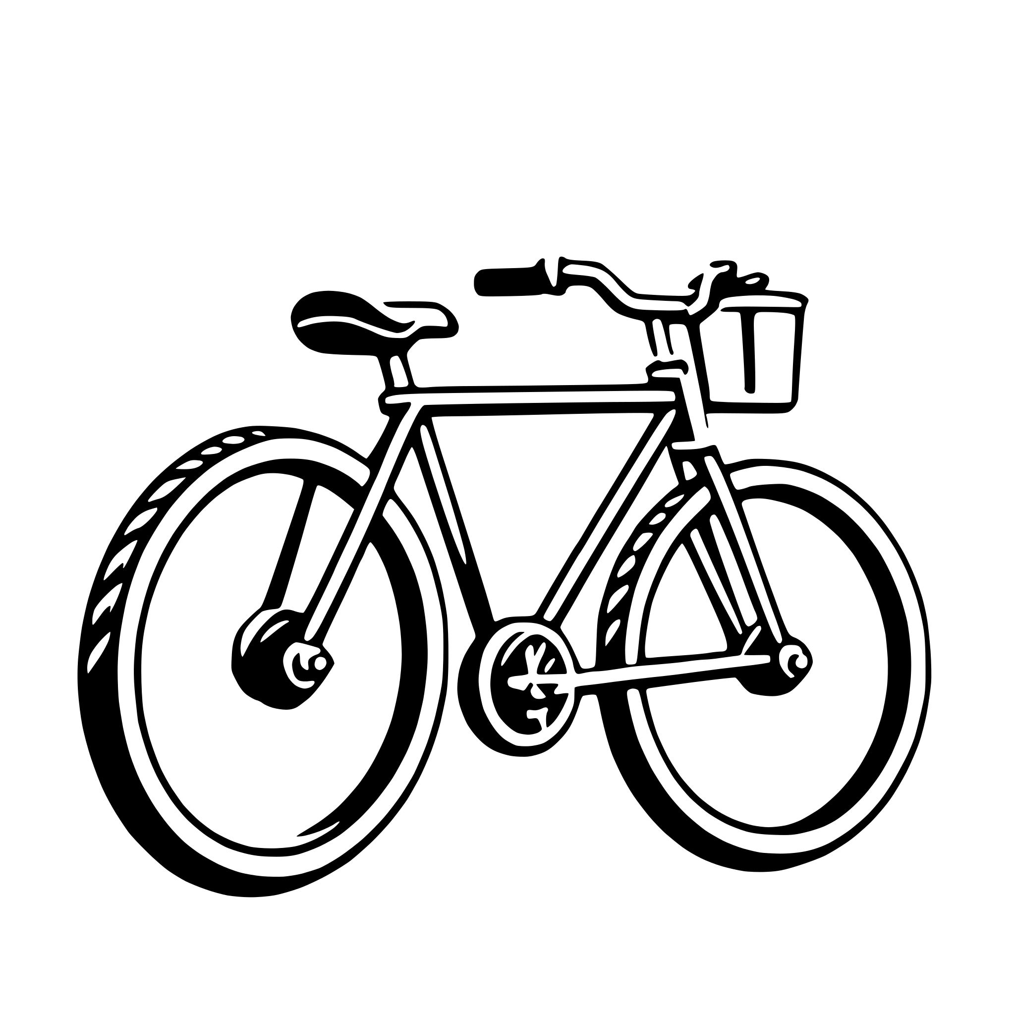 AI-generated SVG of a hybrid bike