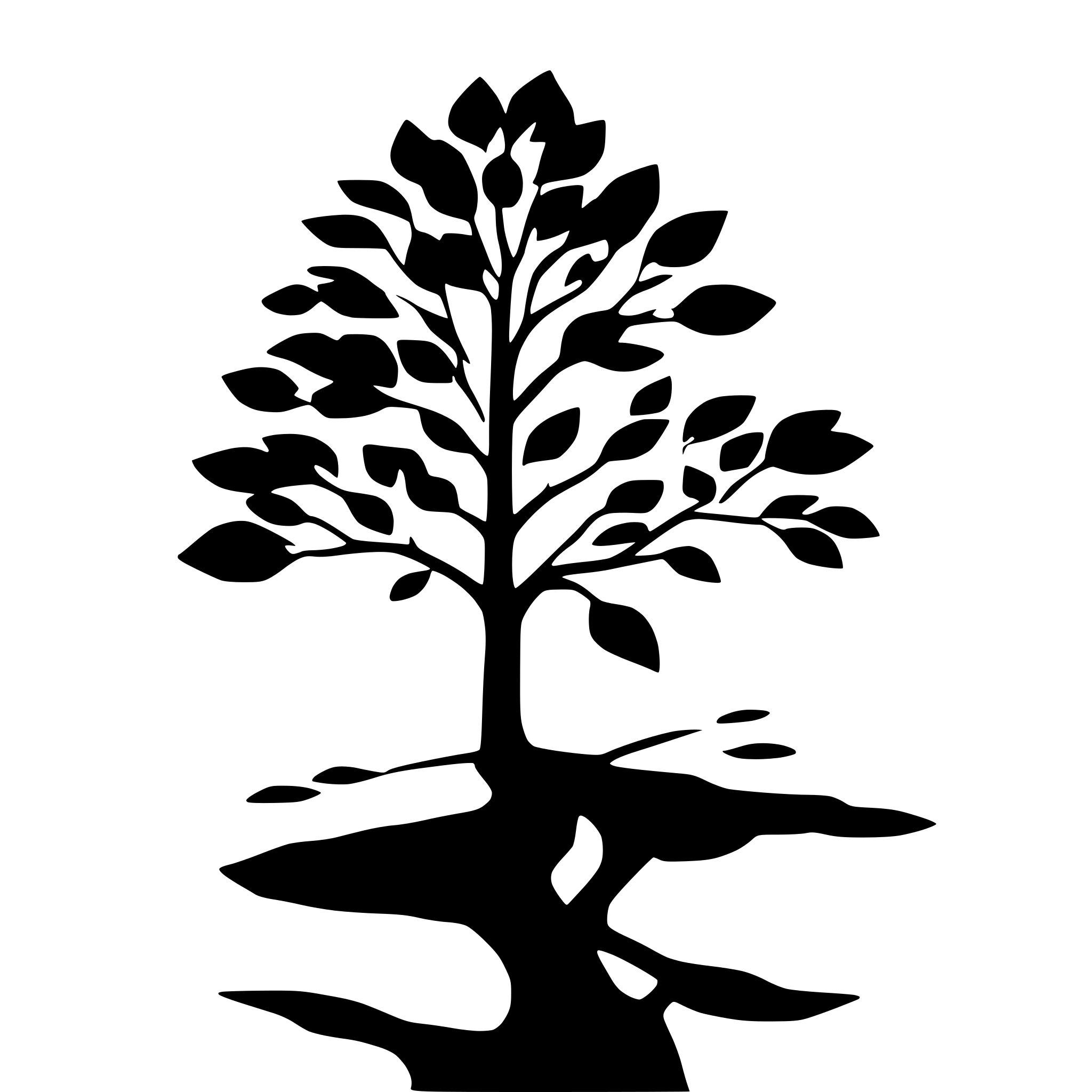 AI-generated SVG of 'one soliter tree linden'