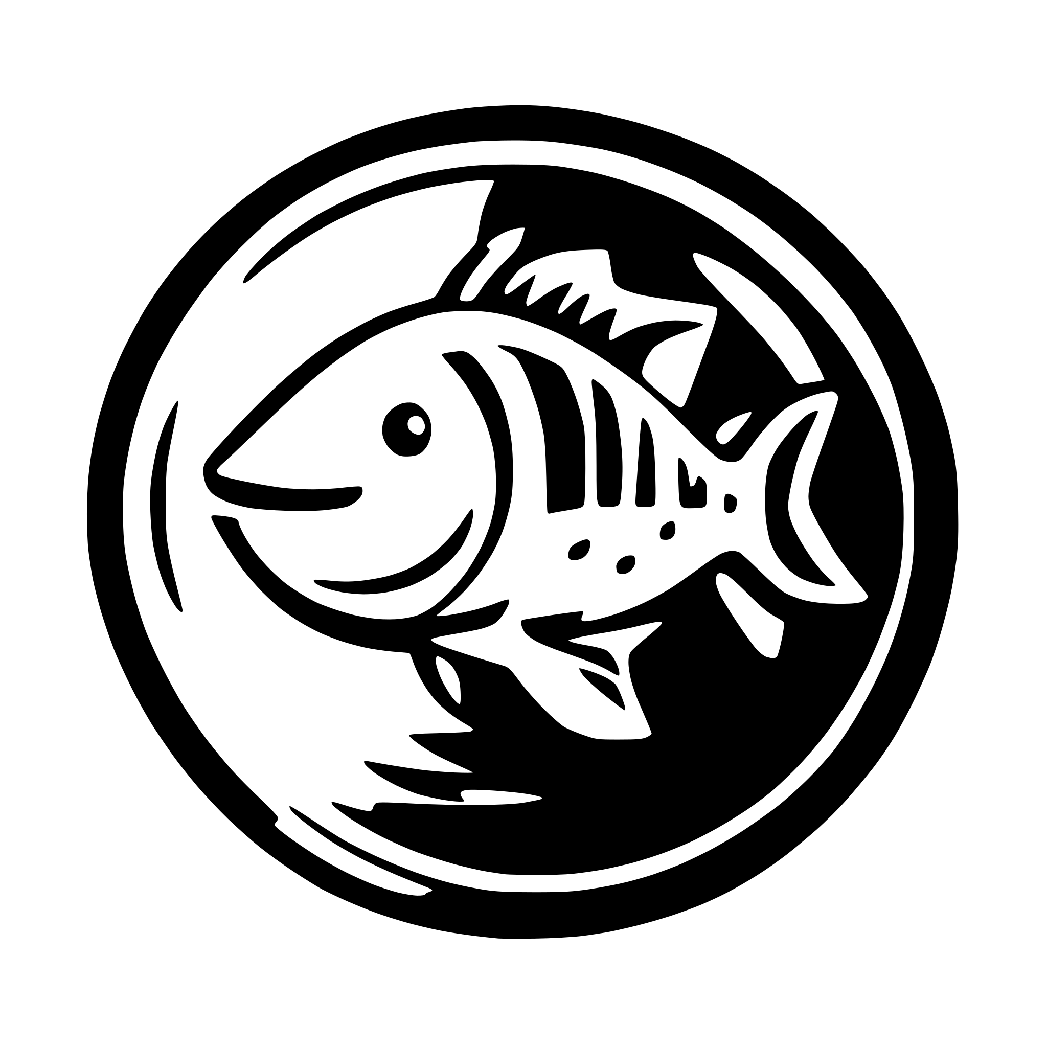 AI-generated SVG of a simple happy red snapper as logo
