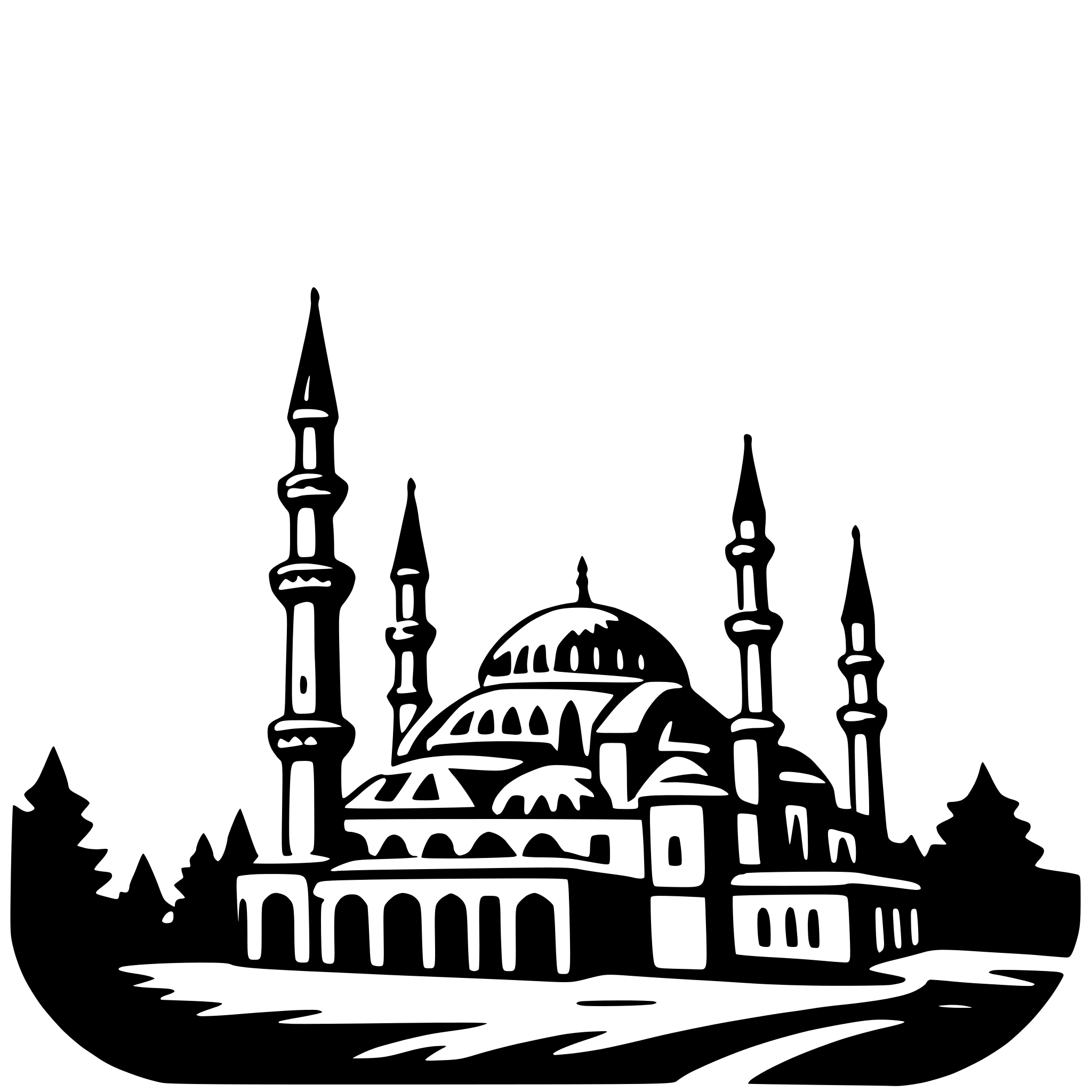 AI-generated SVG of 'sultan ahmed mosque'
