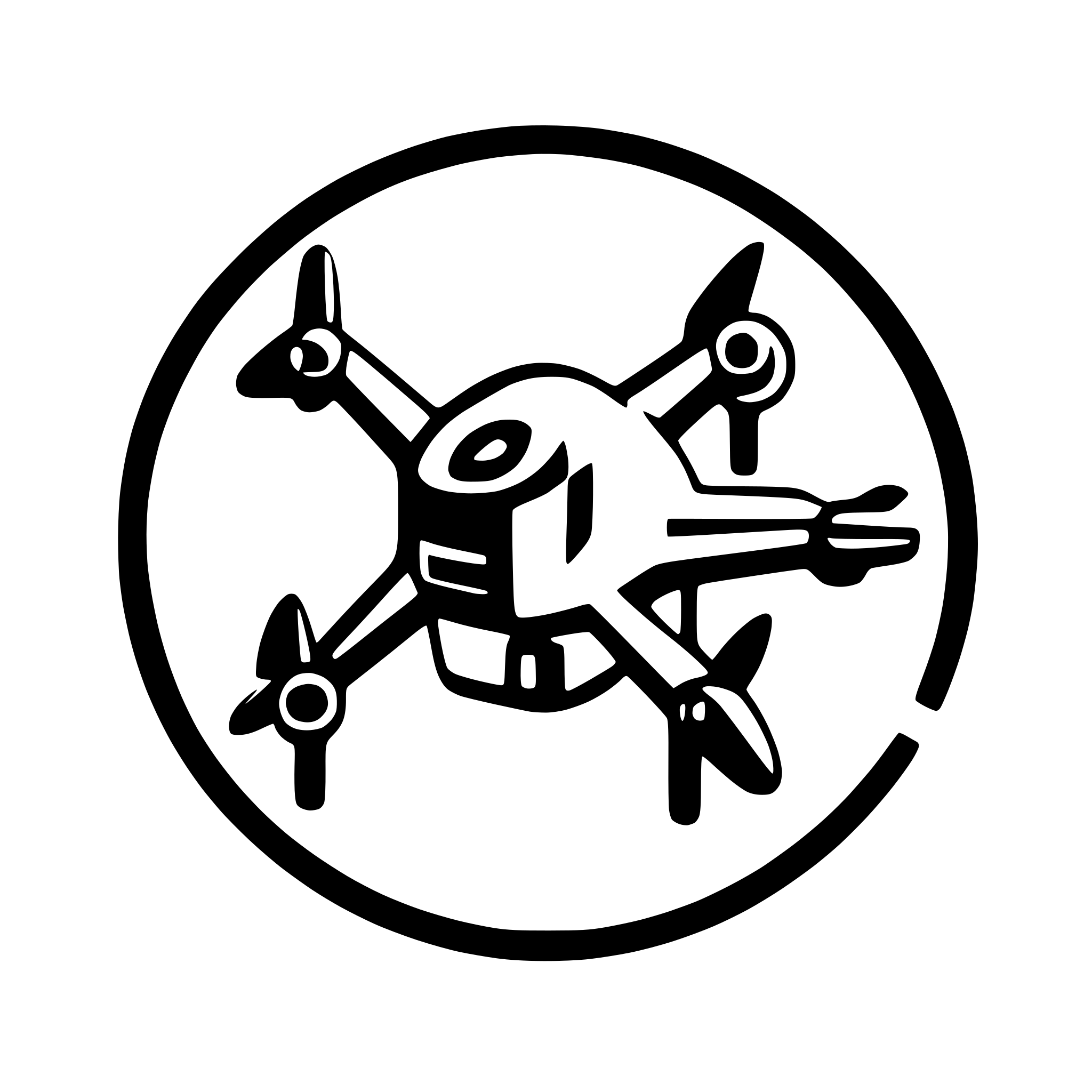 AI-generated SVG of a Generate an icon that is used in a scientific publication that shows a drone for 6G research